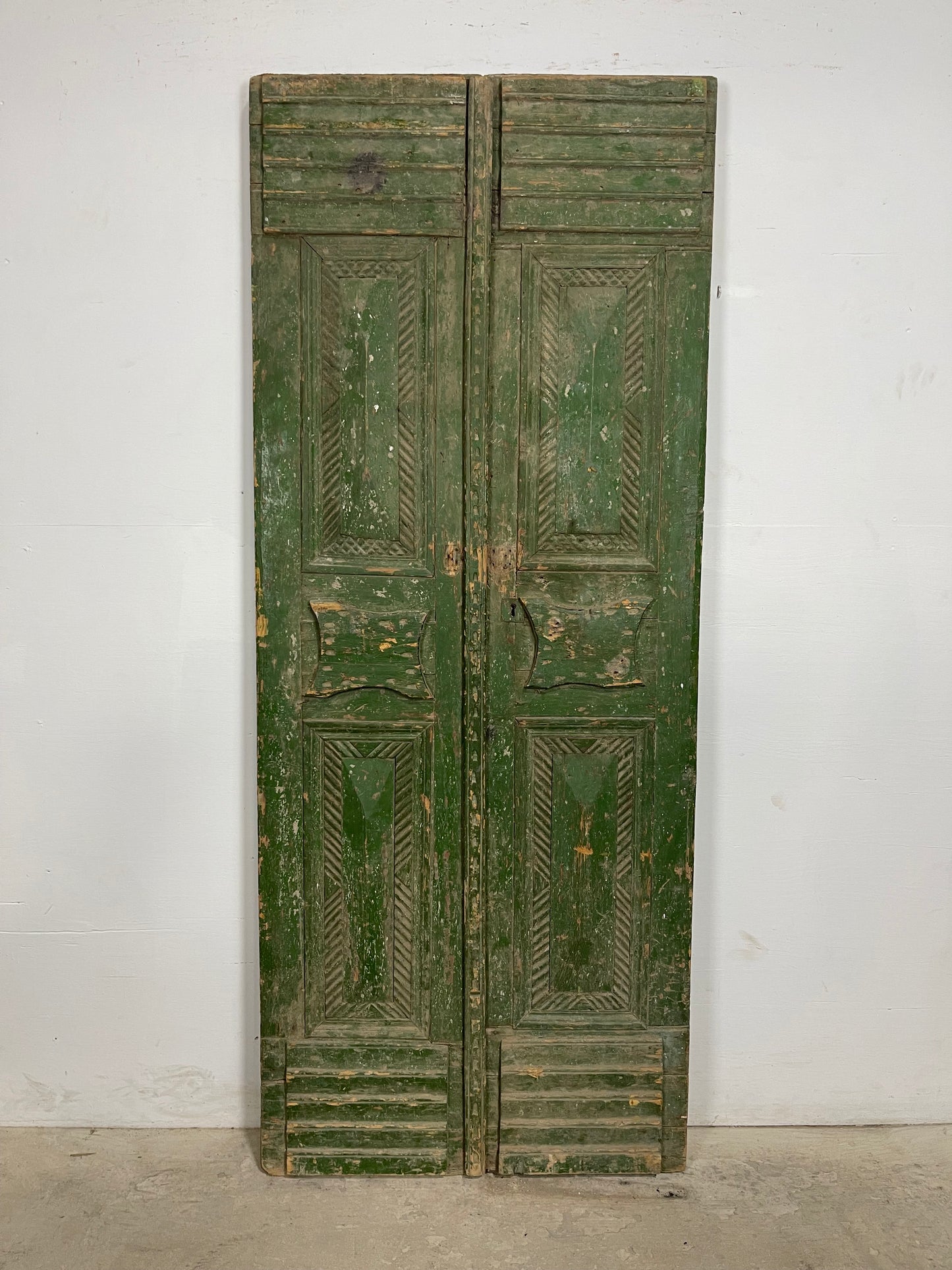 Antique  French Panel Doors with Carving  (77 x 31.25) M028