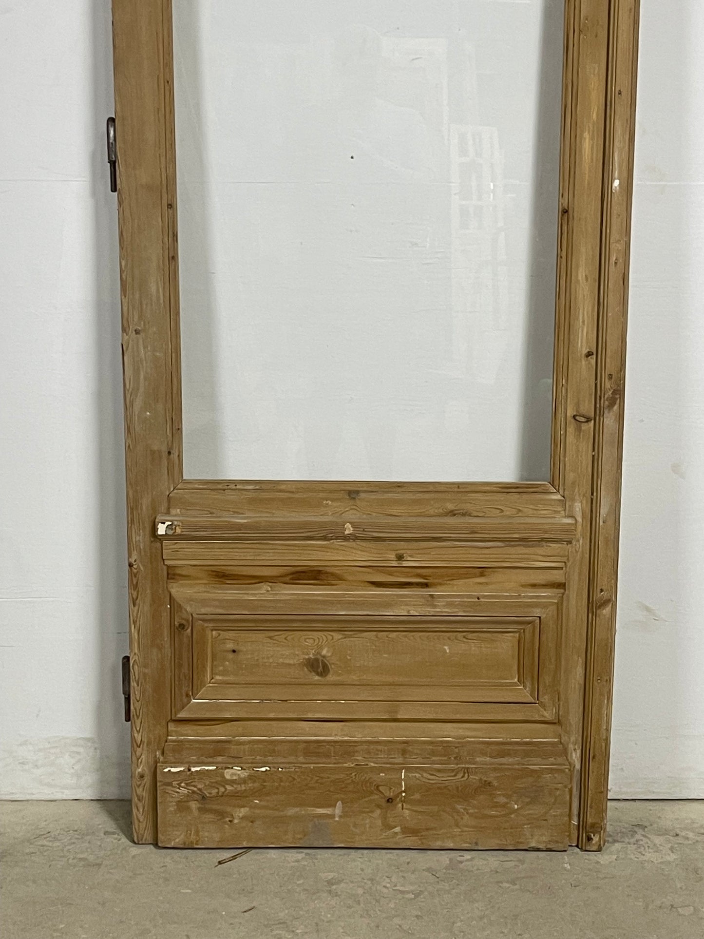 Antique  French Panel Door with glass (95.25 x 34.25)   M099