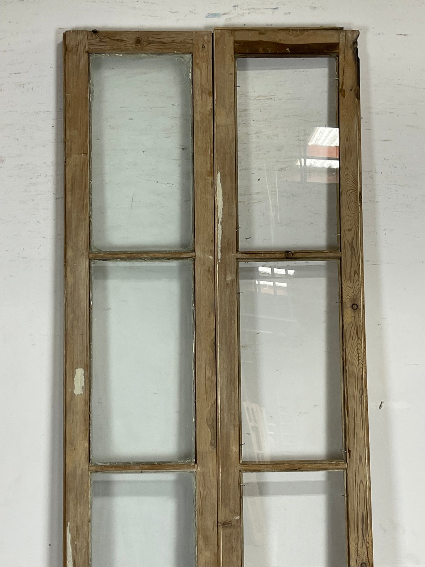 Antique  French Panel Doors with glass (103.5x30.75)   M083