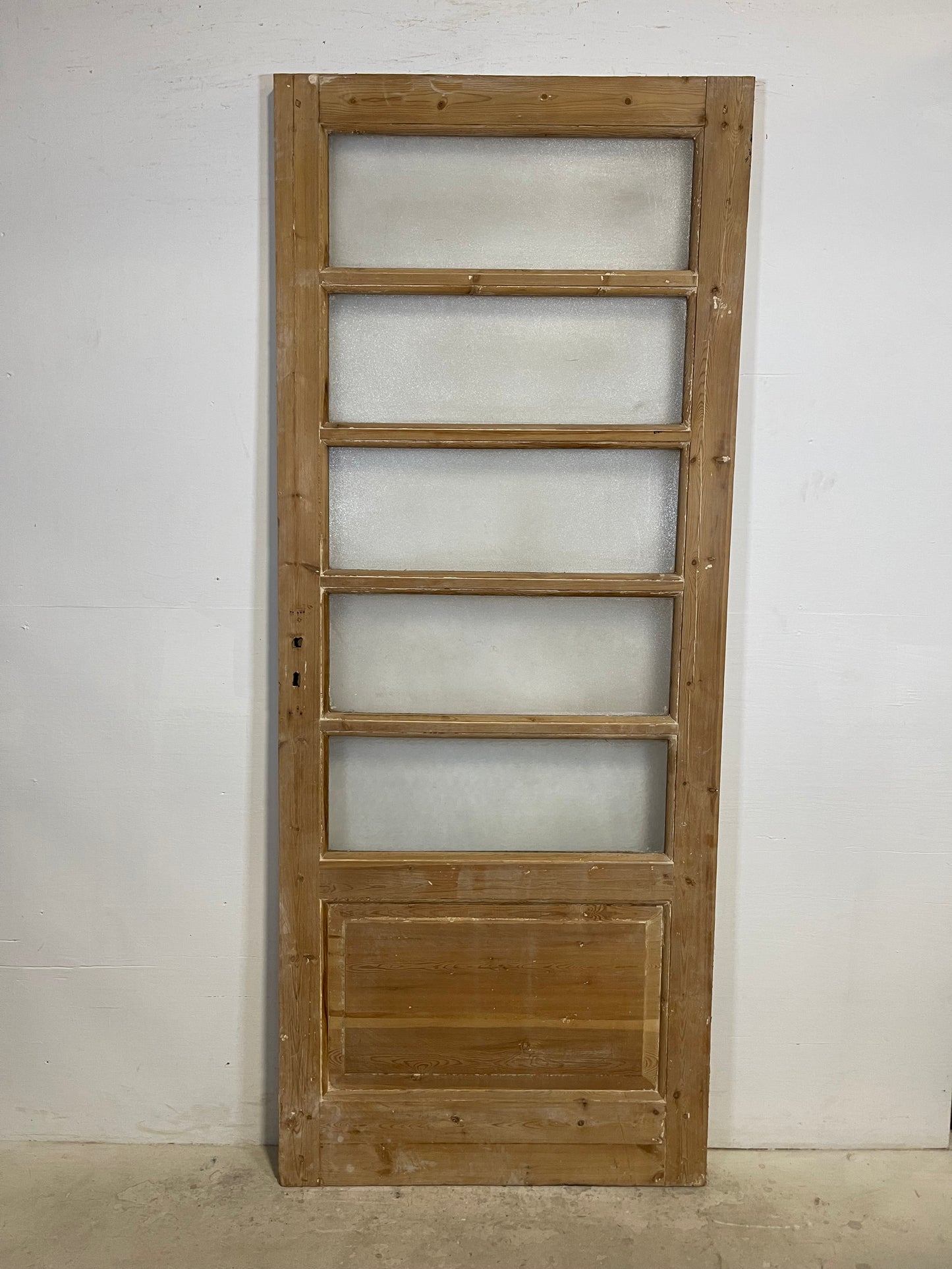 Antique French Panel Door with Glass  (88.5x36) L304