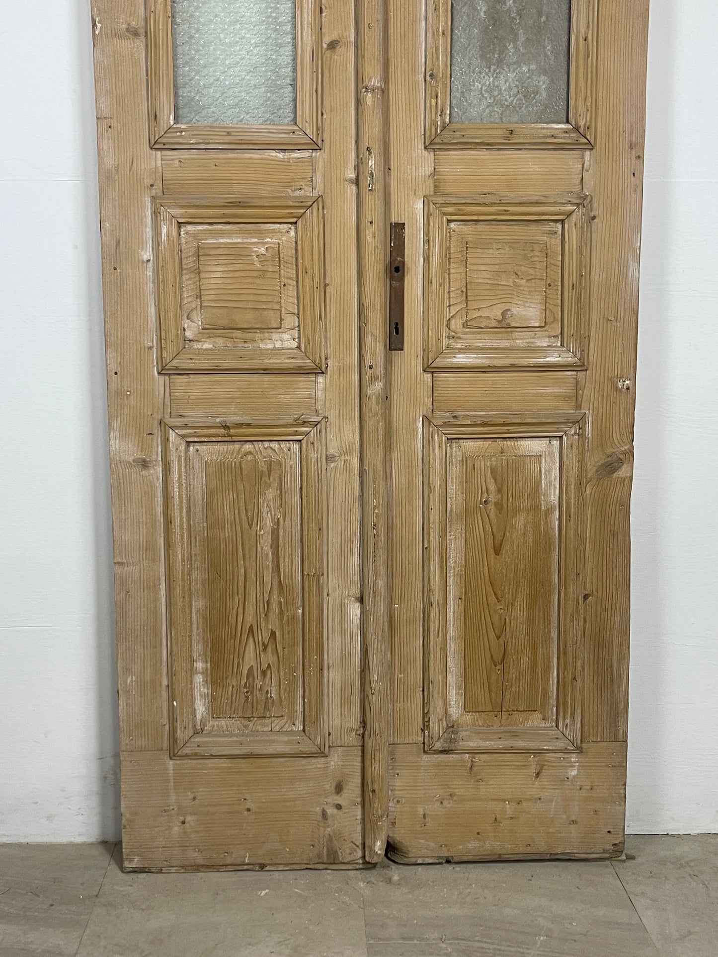 Antique French panel doors with Glass (86.75 x 35.75) O74