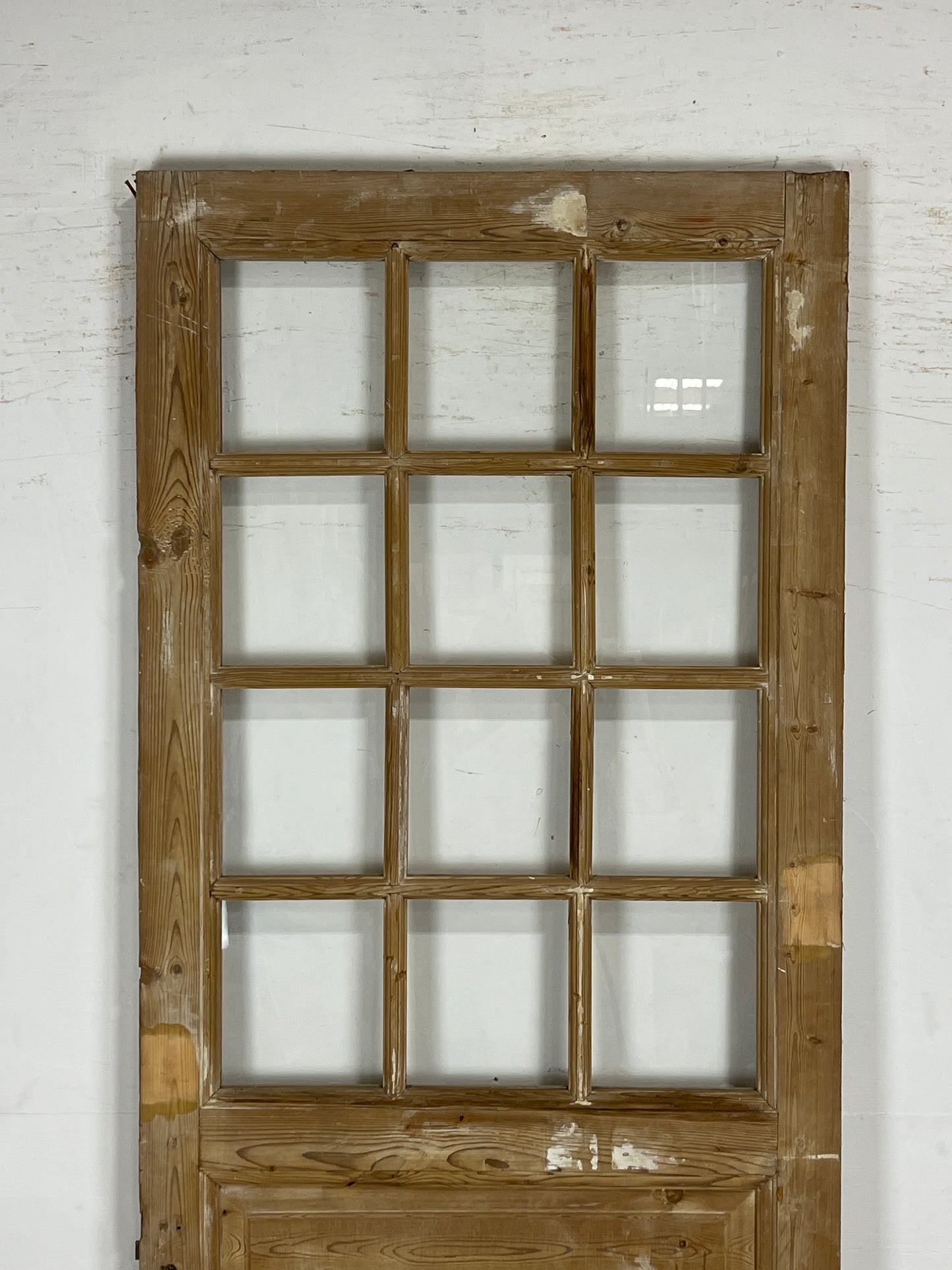 Antique French Panel Door with Glass  (97 x 36) N164