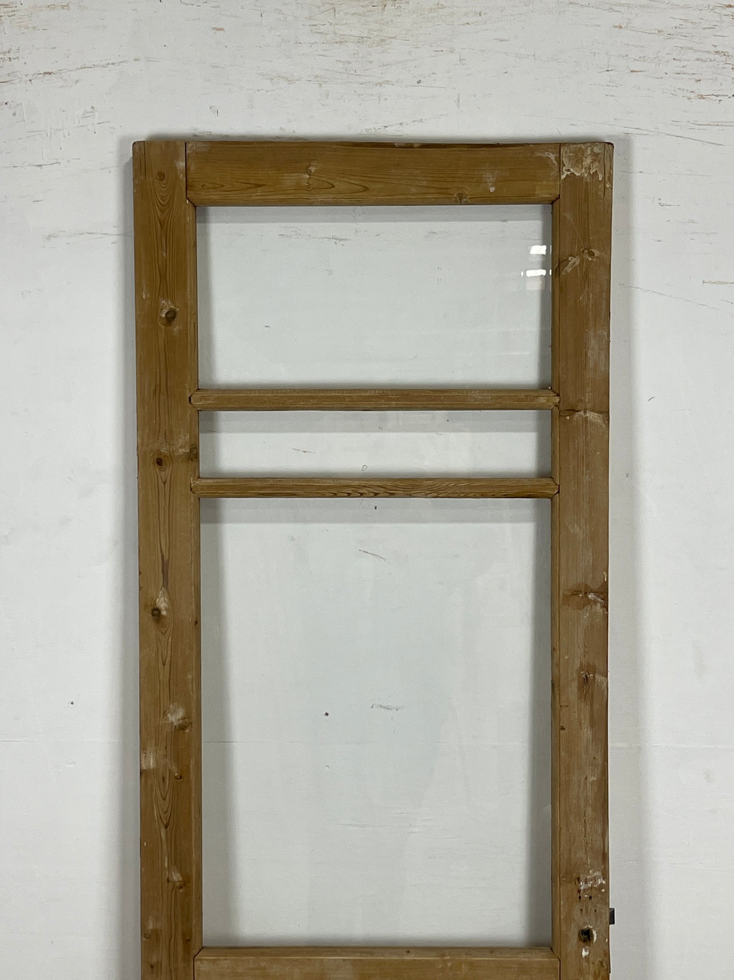 Antique French Panel Door with Glass  (84.75 x 28.25) N168