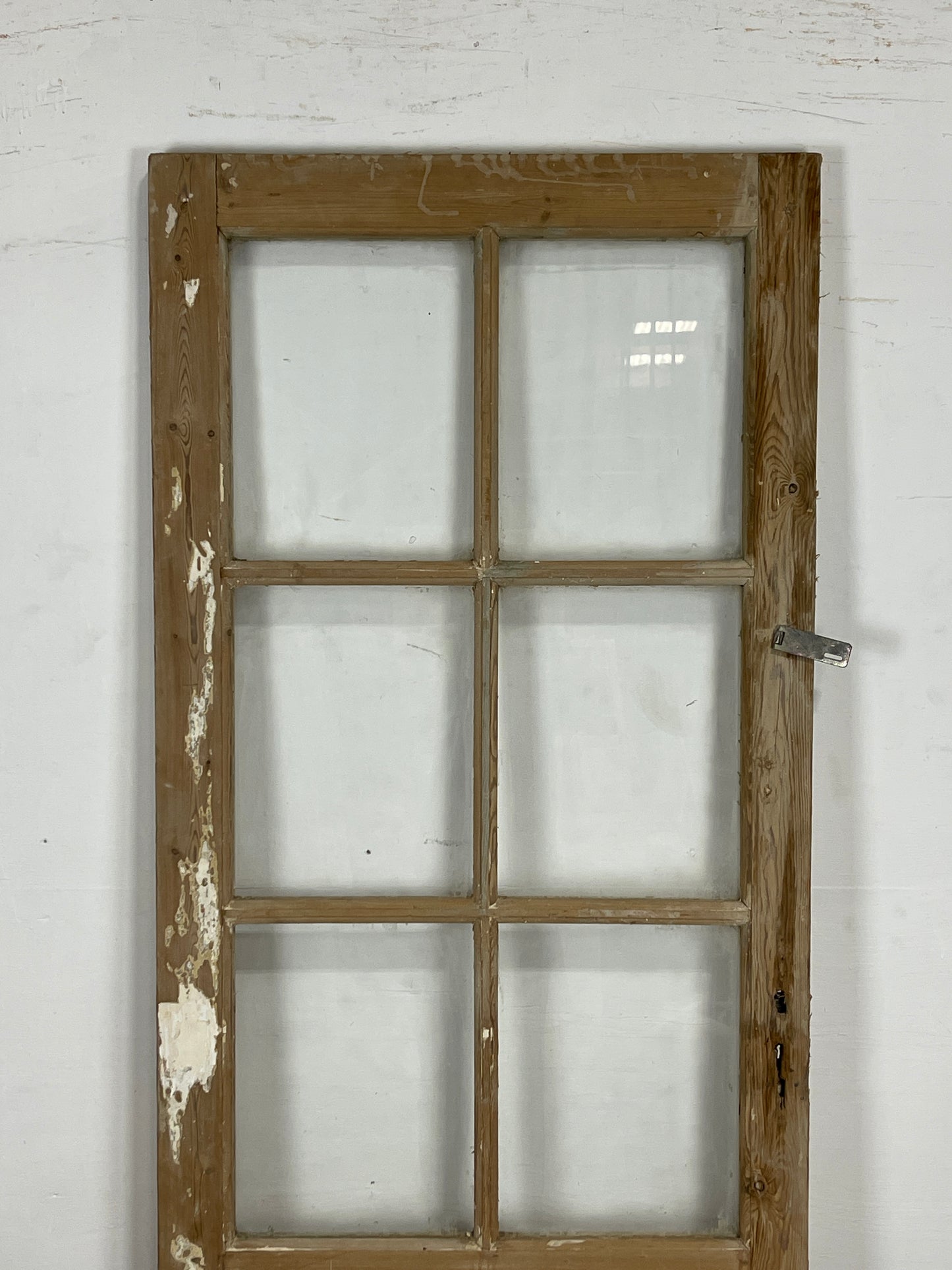 Antique French Panel Door with Glass  (83 x 31)  N159