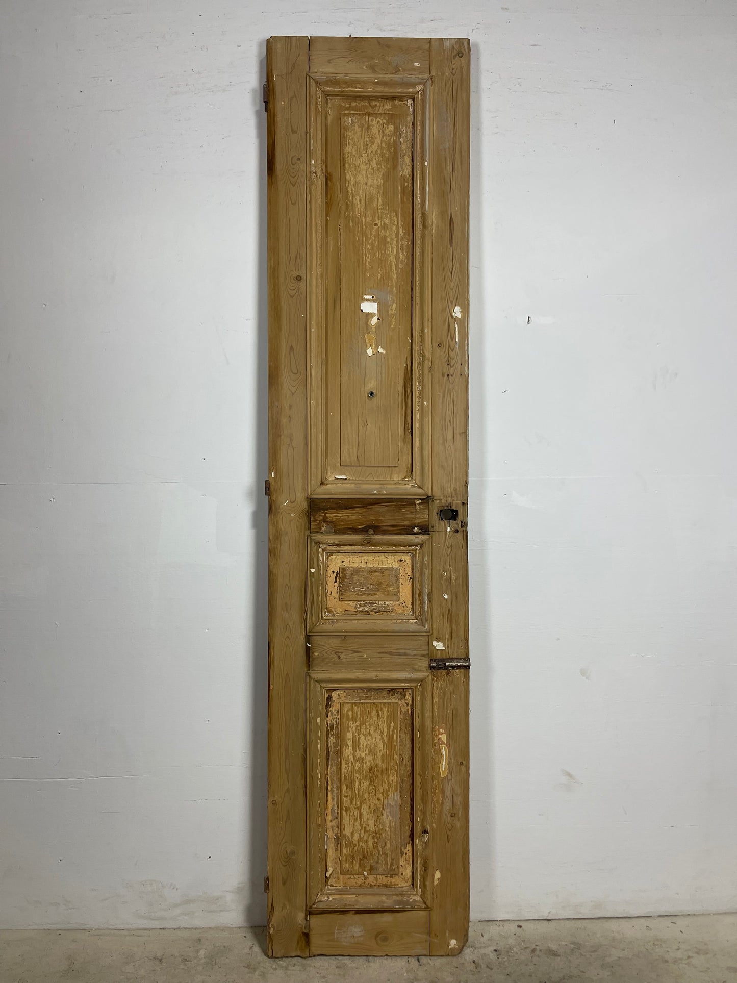 Antique French panel door (92.25x20.25) L382