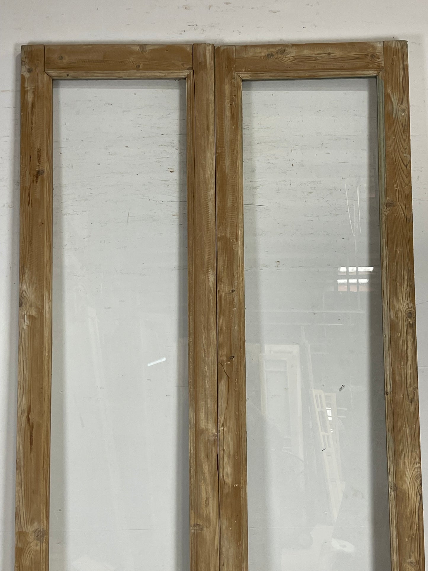 Antique  French Panel Doors with glass (107x47)   M089