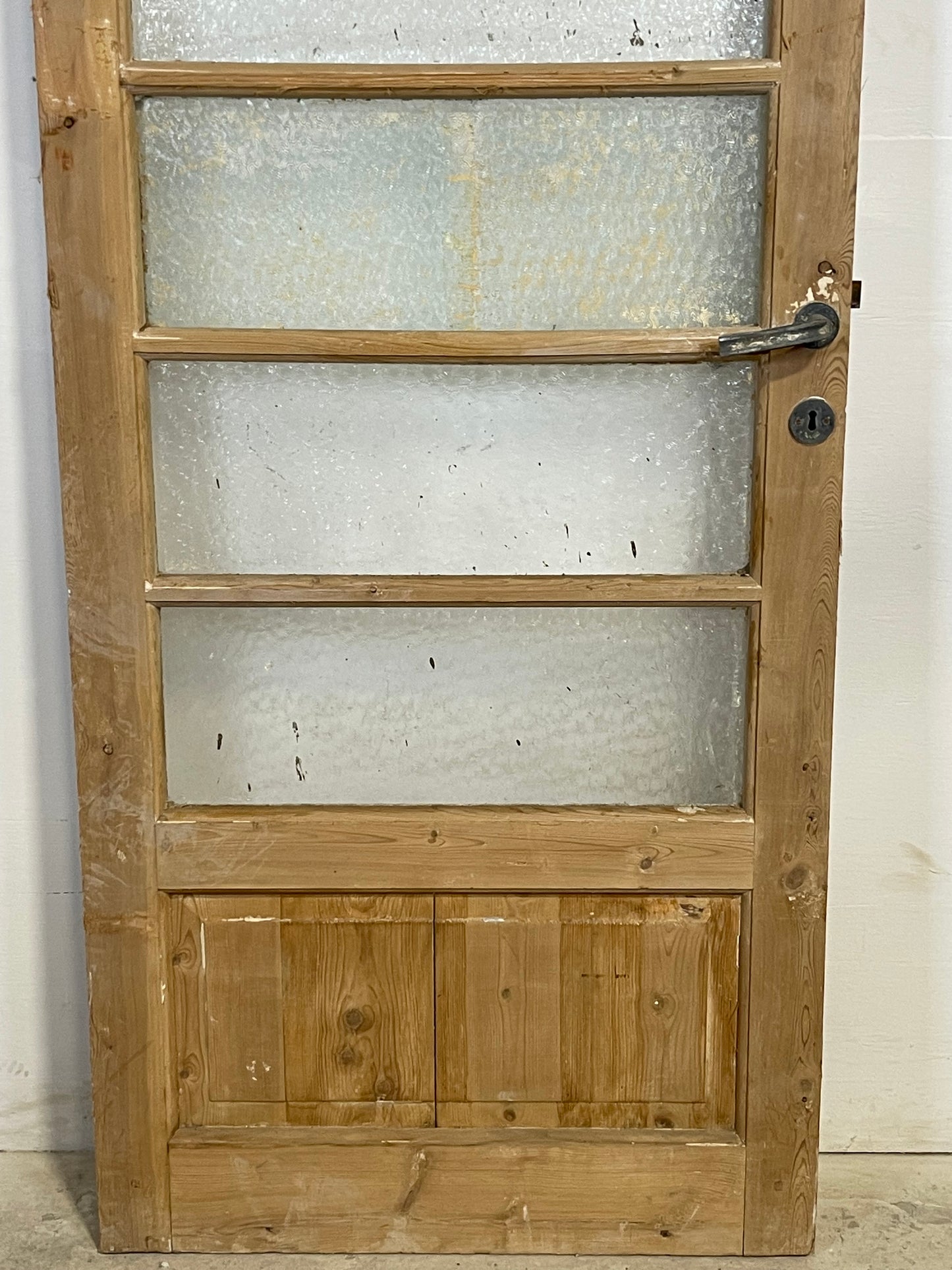 Antique French Panel Door with Glass  (84.5x32) L359