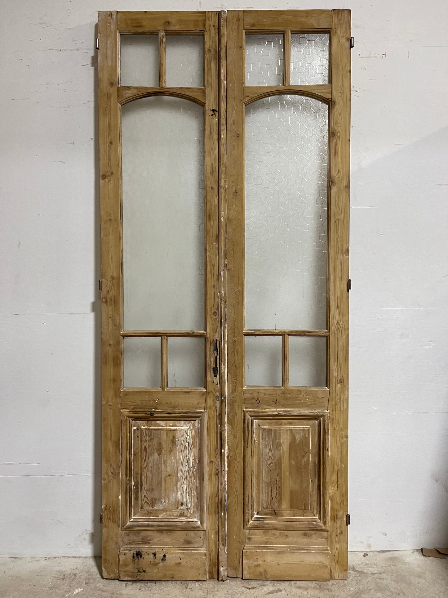 Antique French Panel Doors with Glass (101x44) J308