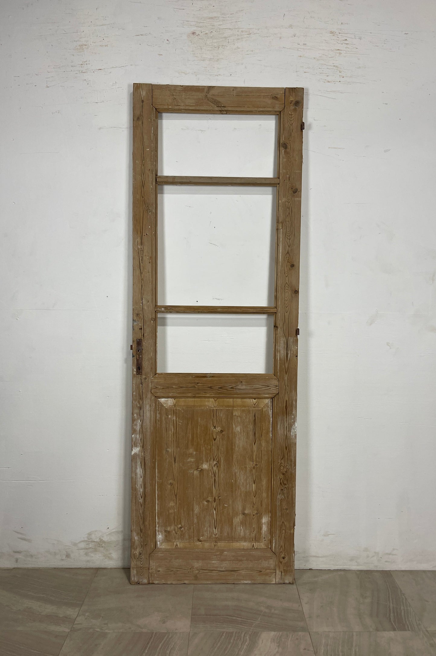 Antique French Panel Door with Glass  (86 x 28.75) N156