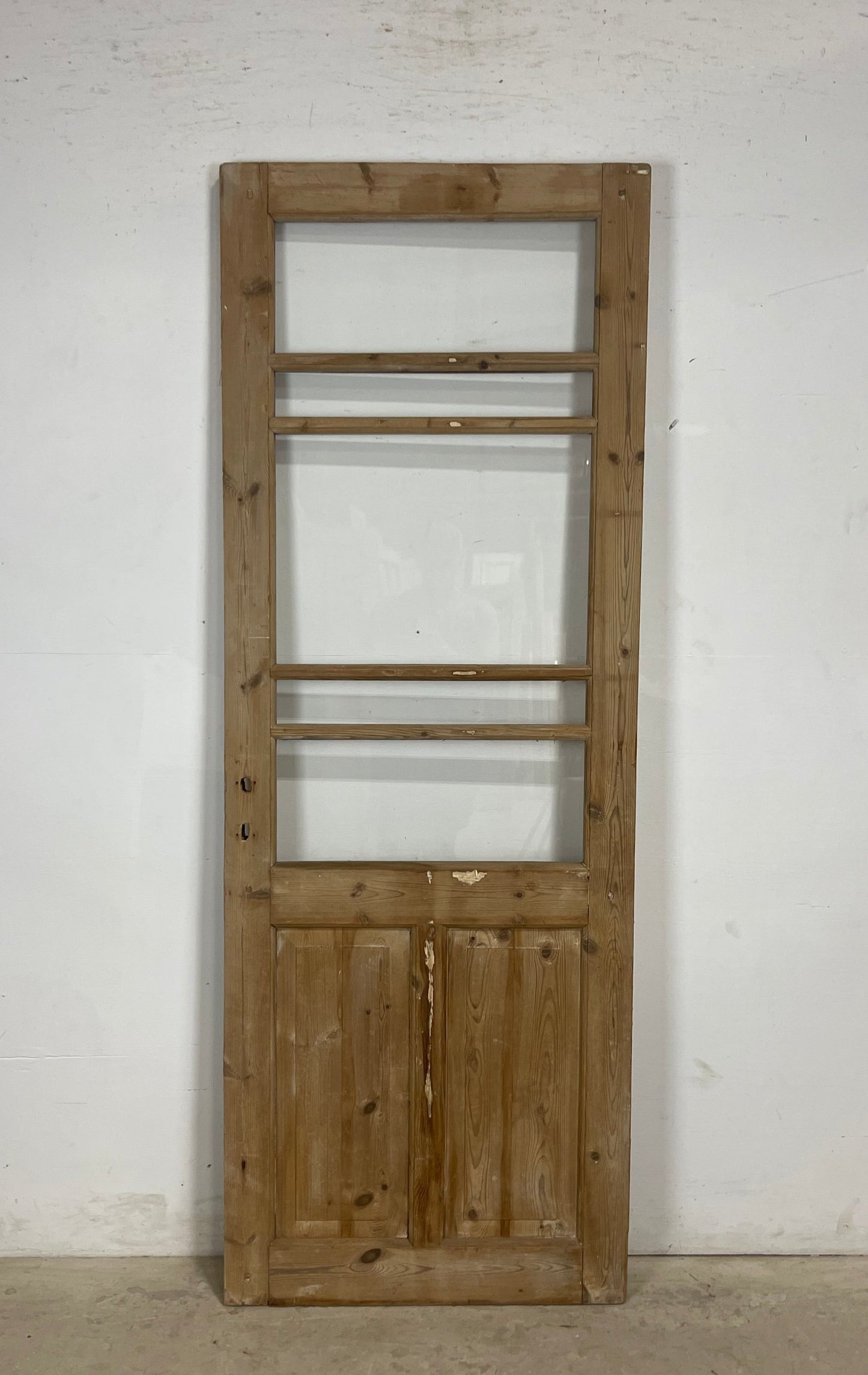 Antique French Panel Door with Glass  (82.5x30) M209