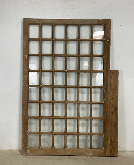 Antique French Panel Door with Glass  (79x56) M197