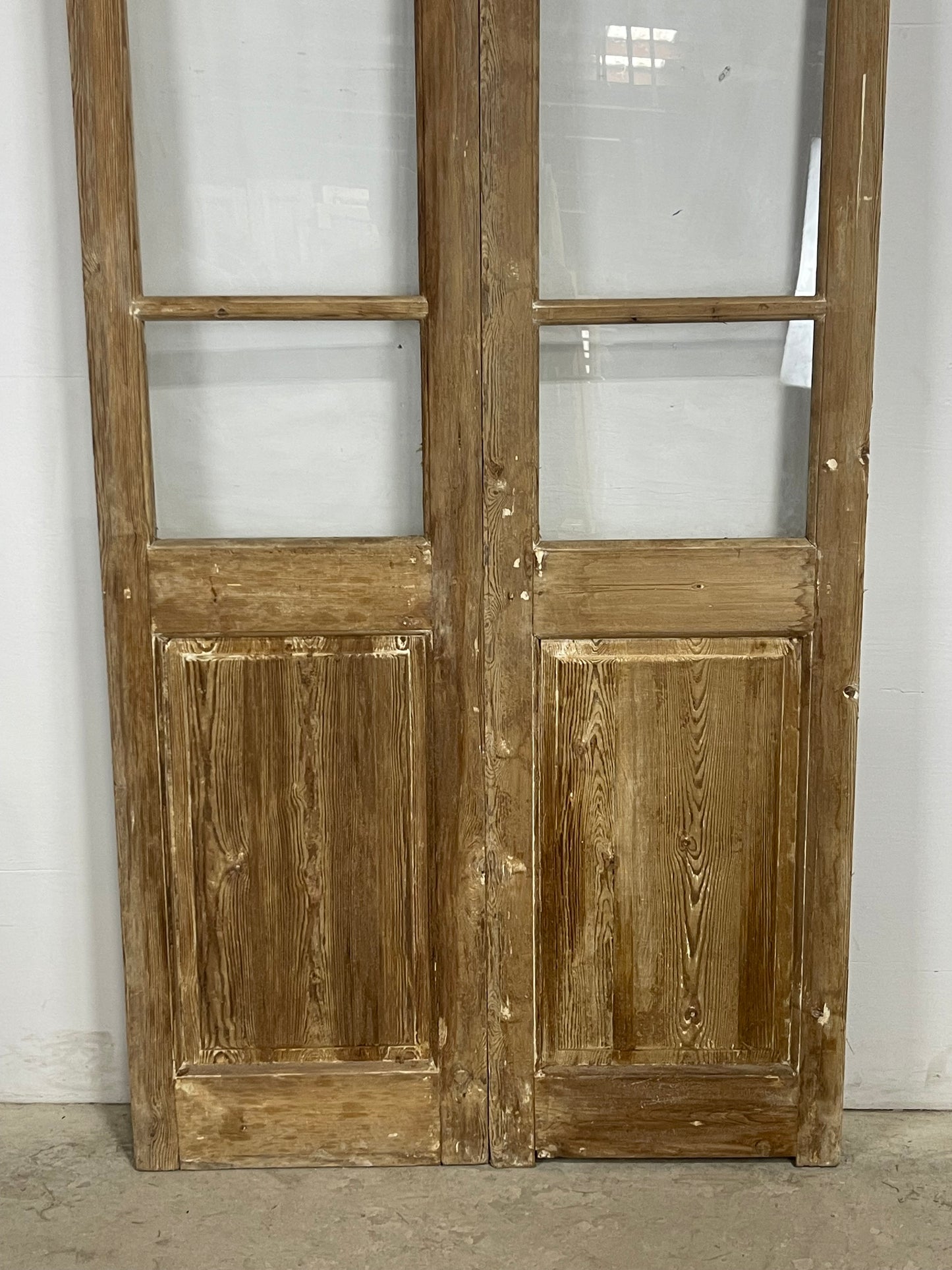 Antique  French Panel Doors with glass (98x35.75)   M111