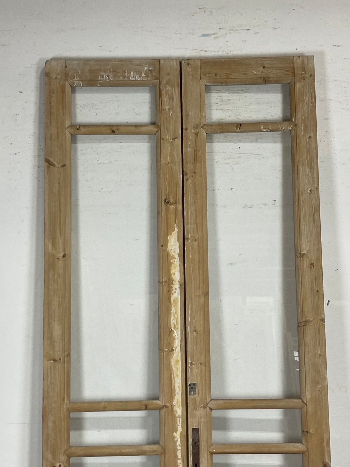 Antique  French Panel Doors with glass (101.75x40)   M112