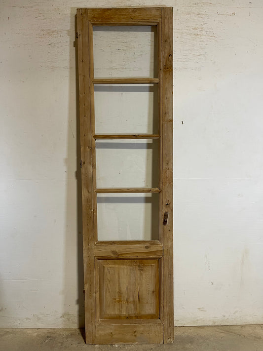 Antique French Panel Door with Glass  (94.25x26) L148s