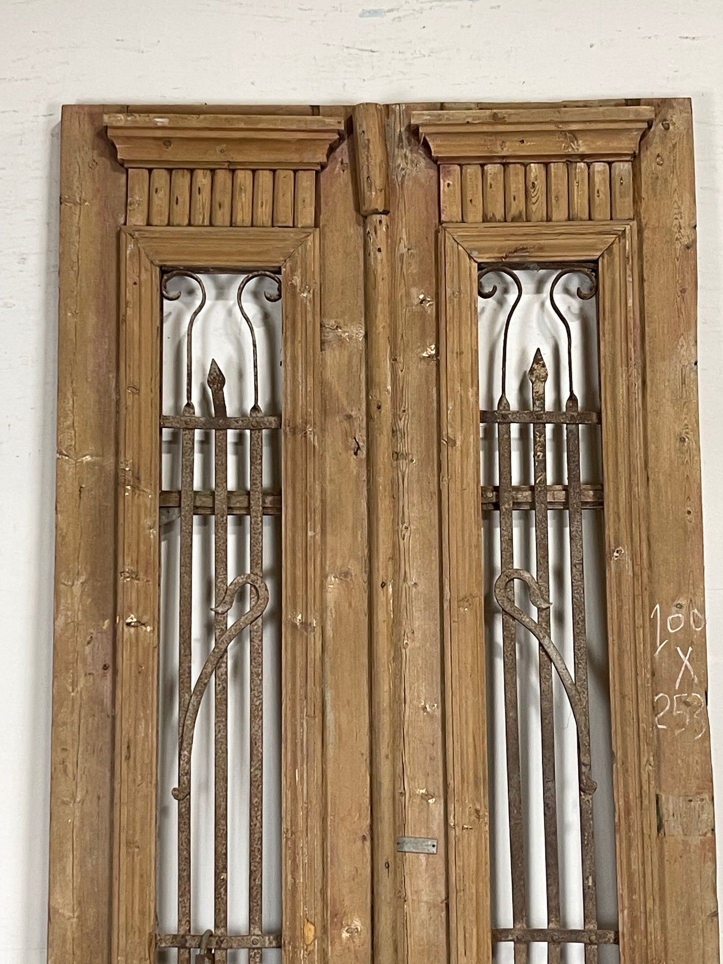 Antique French Panel Doors with Metal () M062