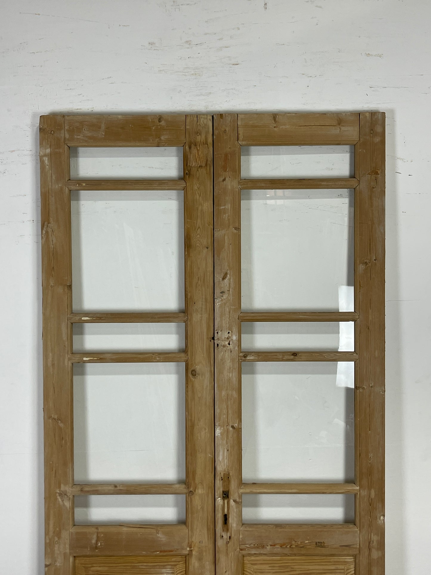 Antique French panel doors with Glass (91.25 x 43.75) O87