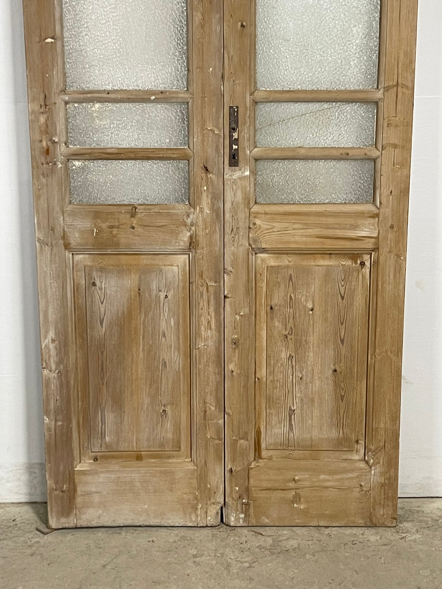 Antique  French Panel Doors with glass (102.5x40)   M094