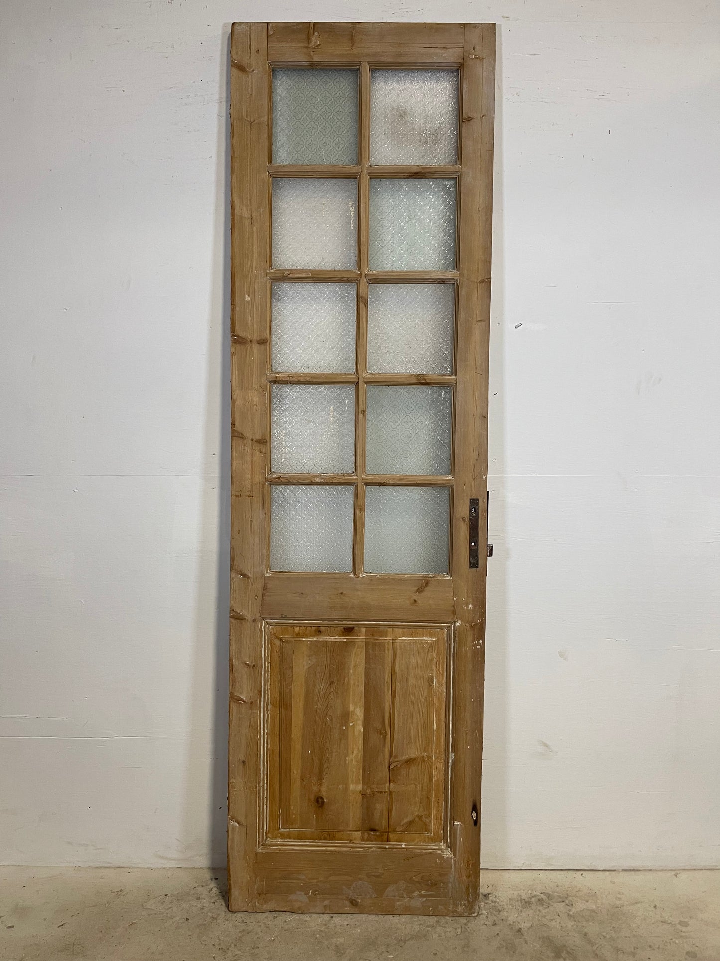 Antique French Panel Door with Glass  (95.25x27.75) L323