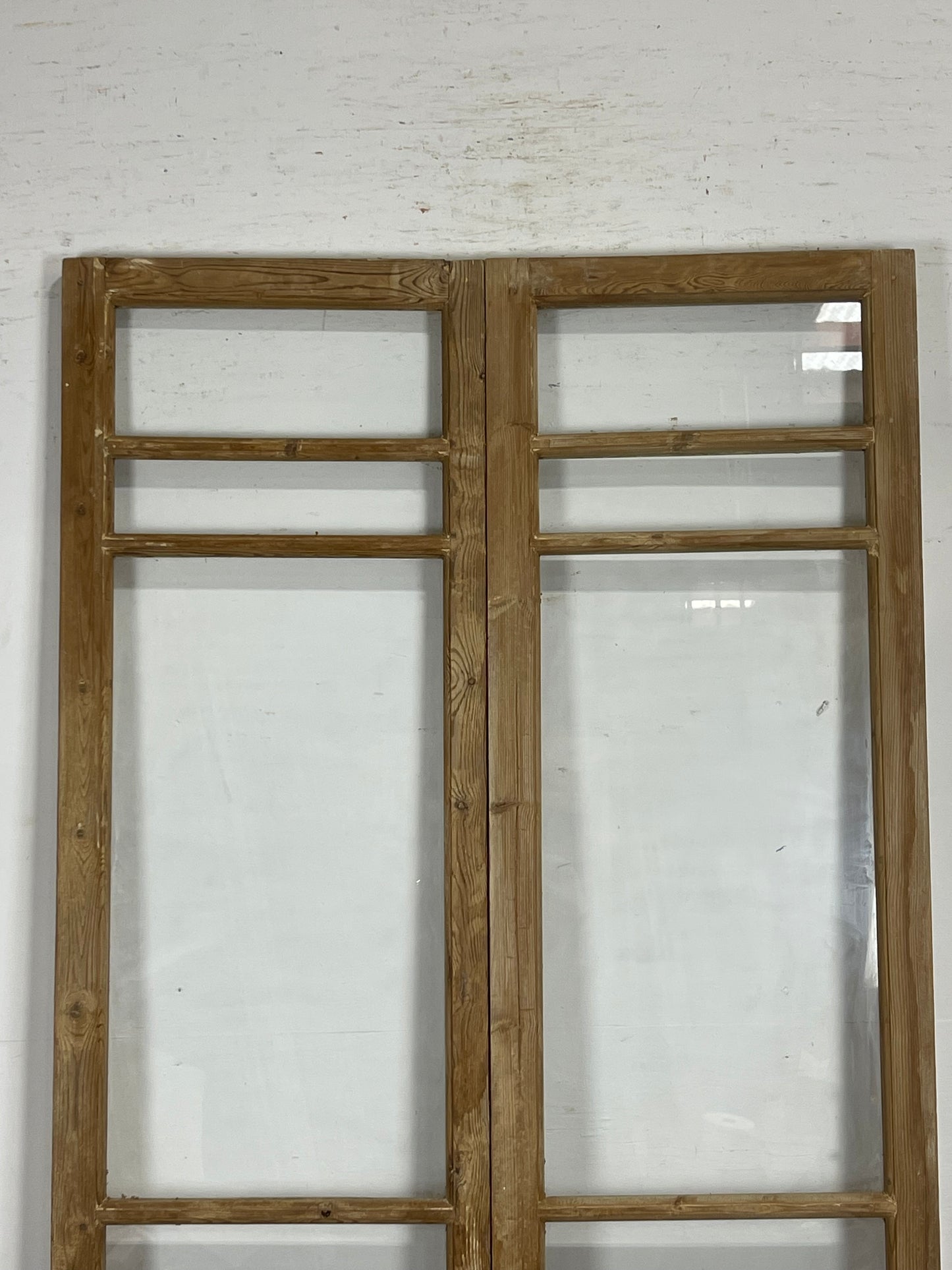 Antique  French Panel Doors with glass (88.5x44.5)   M086