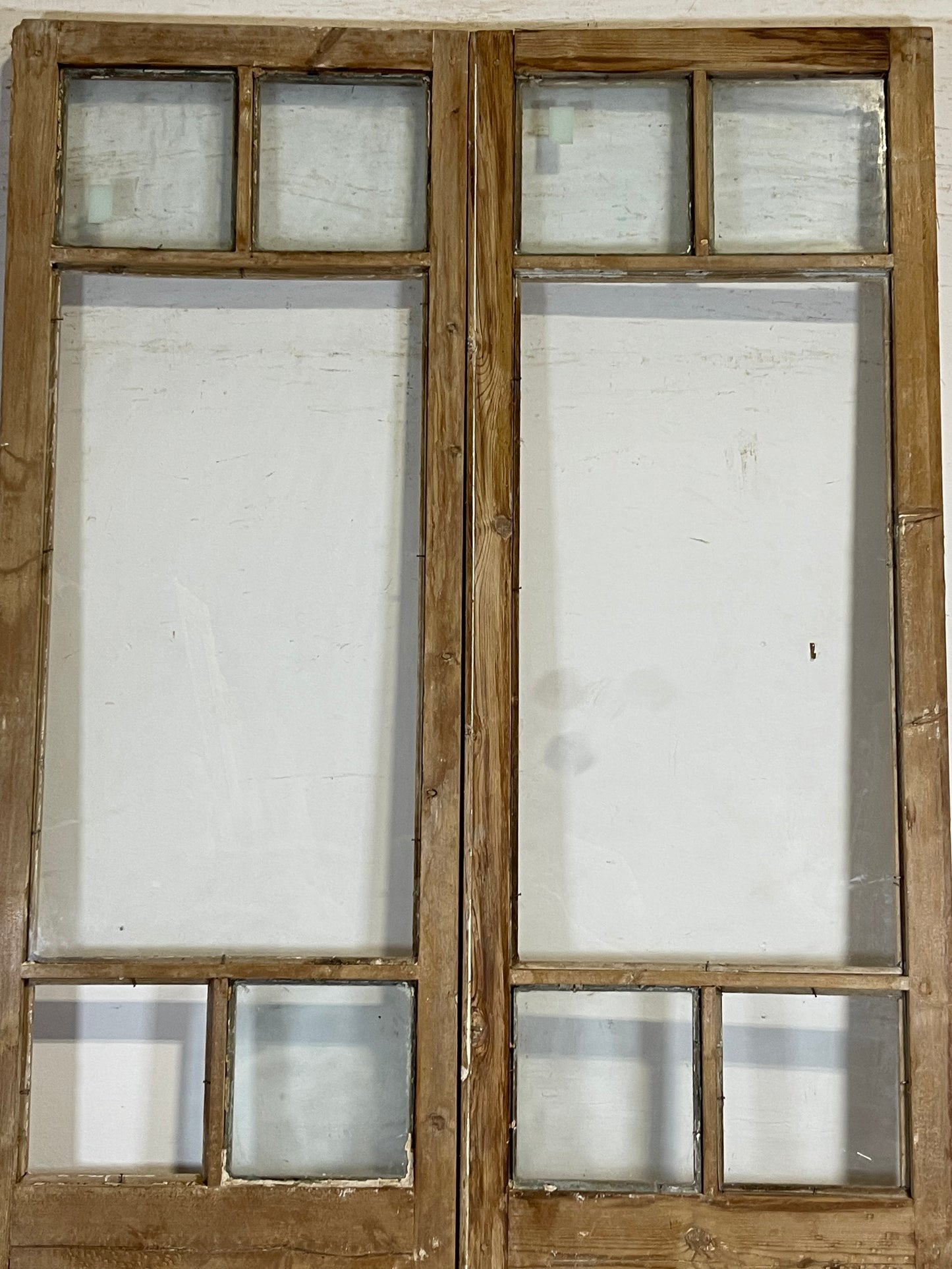 Antique French panel doors with glass (96x46) K338