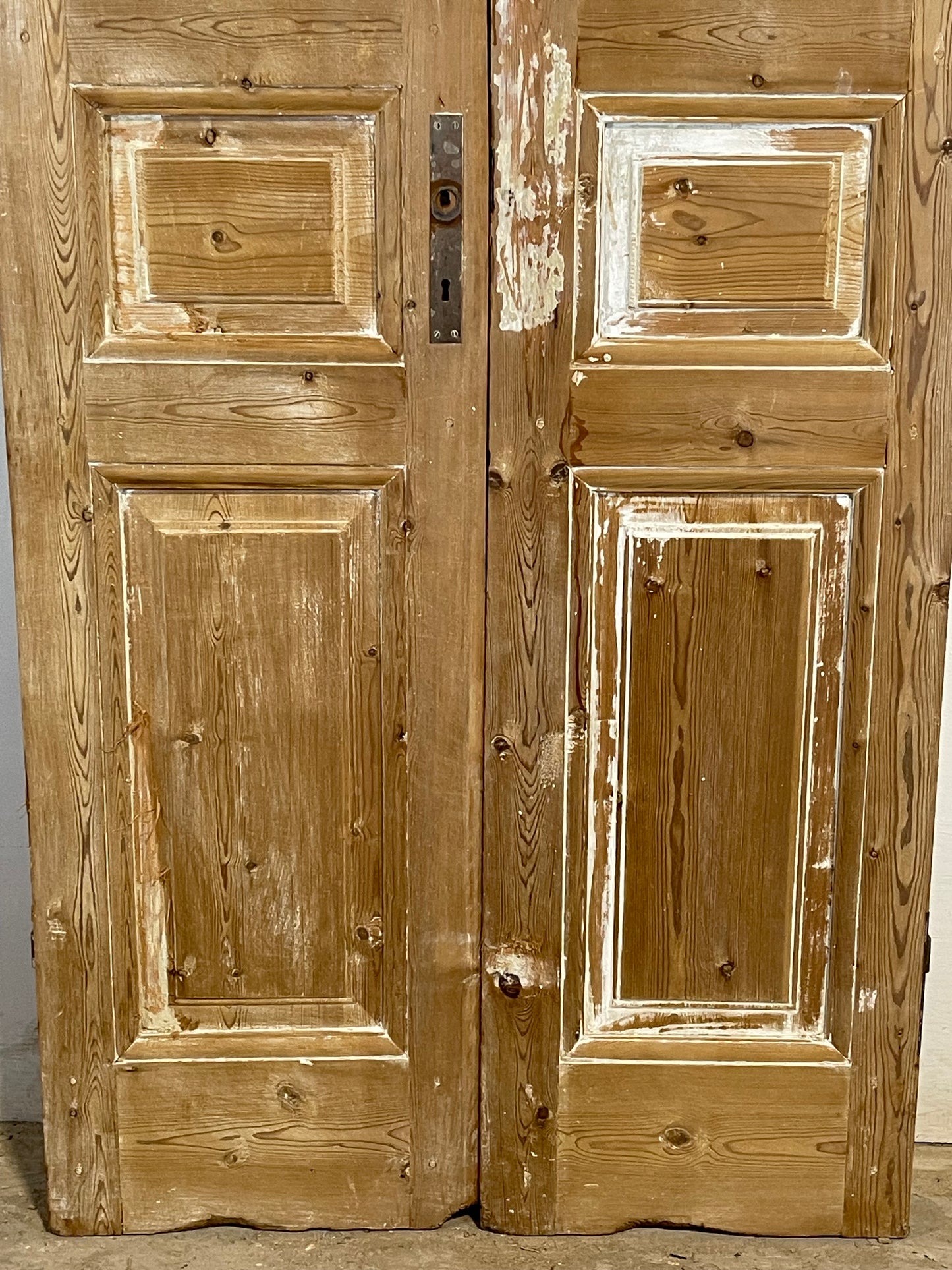 Antique French panel doors with glass (99.5x36.5) L172