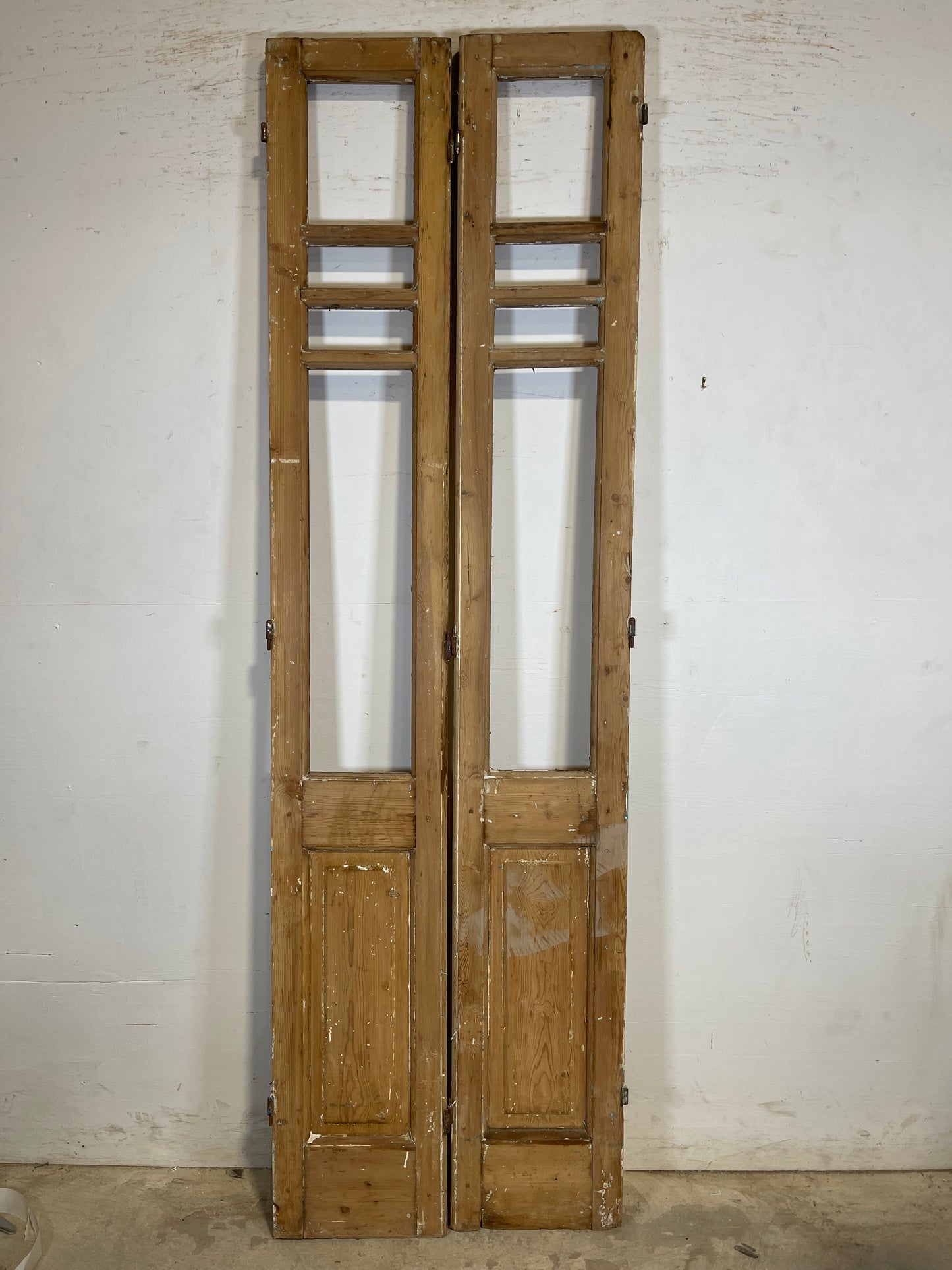 Antique French Panel Doors with glass  (88.5x26)  K325