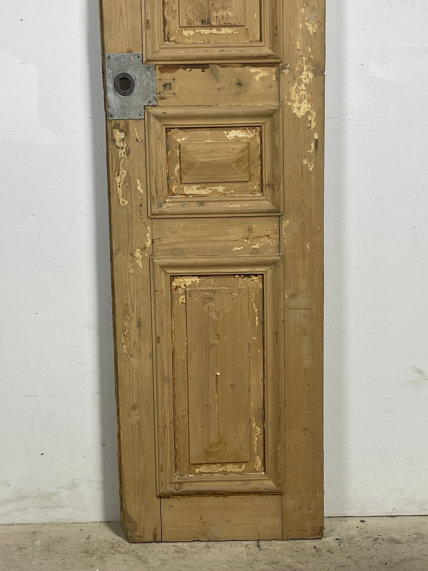 Antique French panel door (92.25x20.25) L382