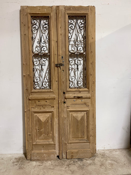 Antique French Panel Doors (92.25x44) J116