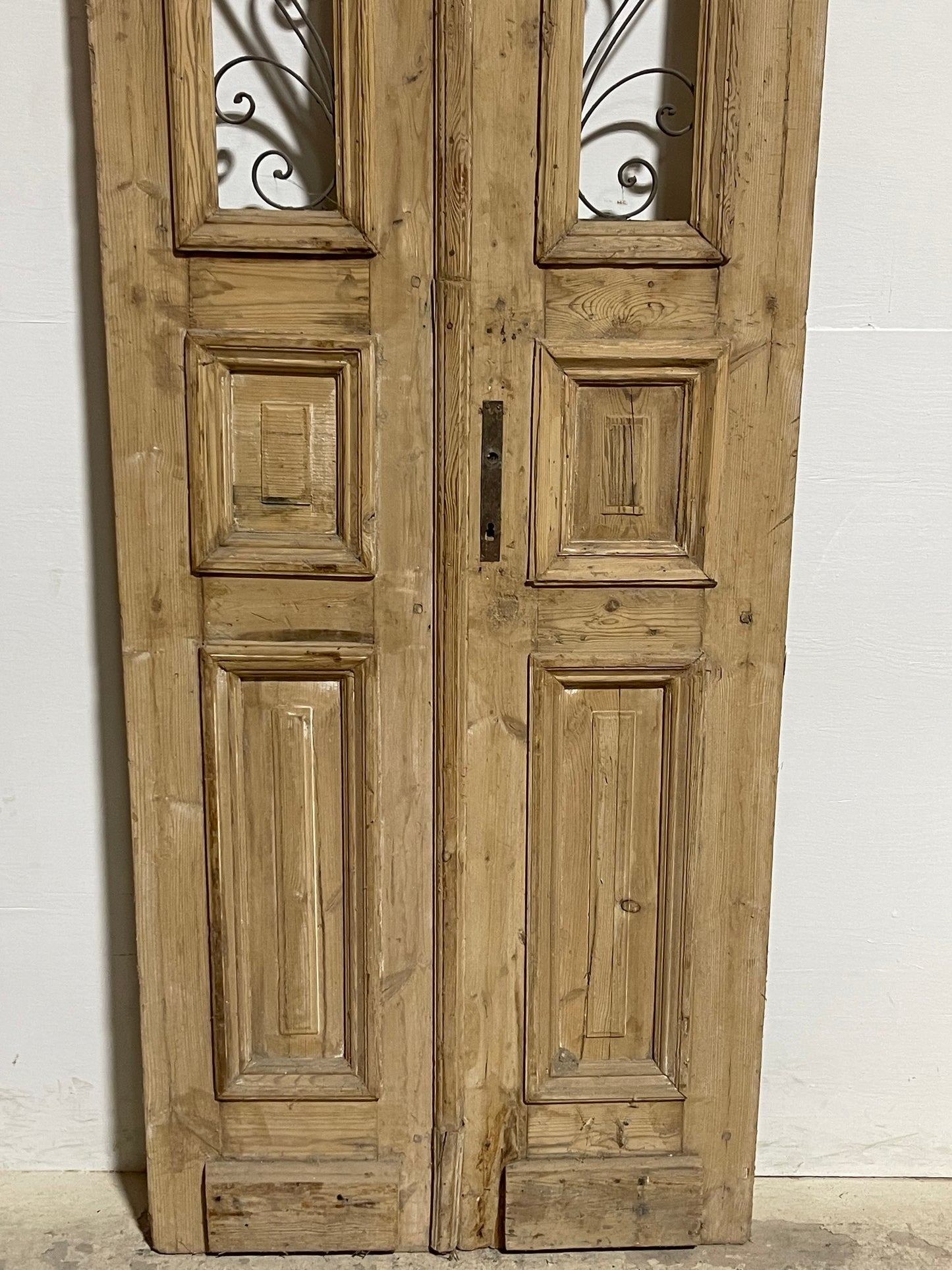 Antique French Panel Doors with Metal (95.5x32.5) K107