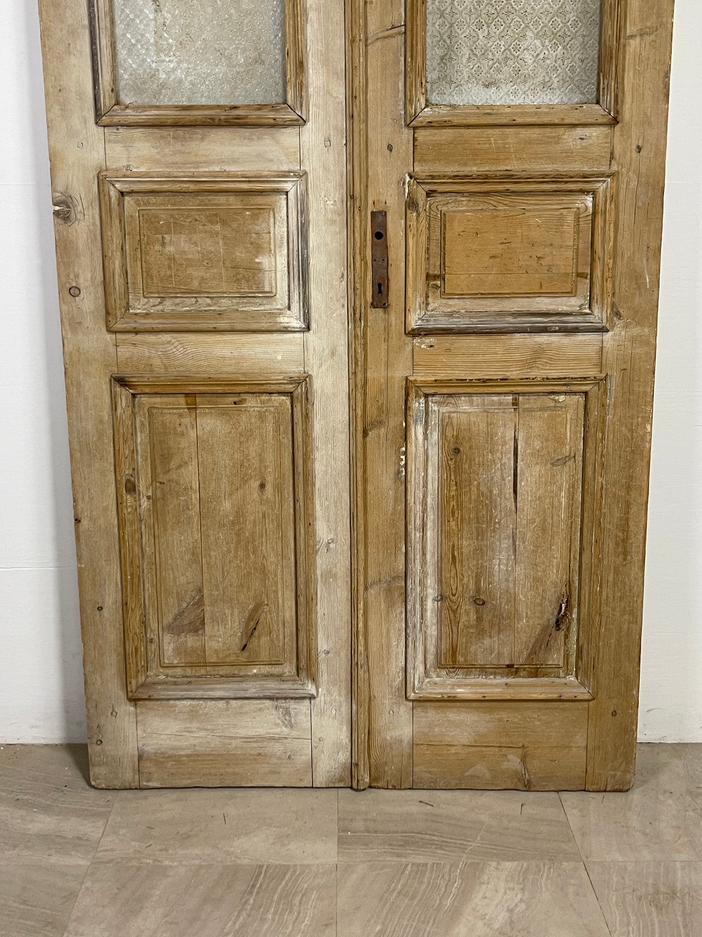 Antique French panel doors with Glass (88.5 x 44.25) O96