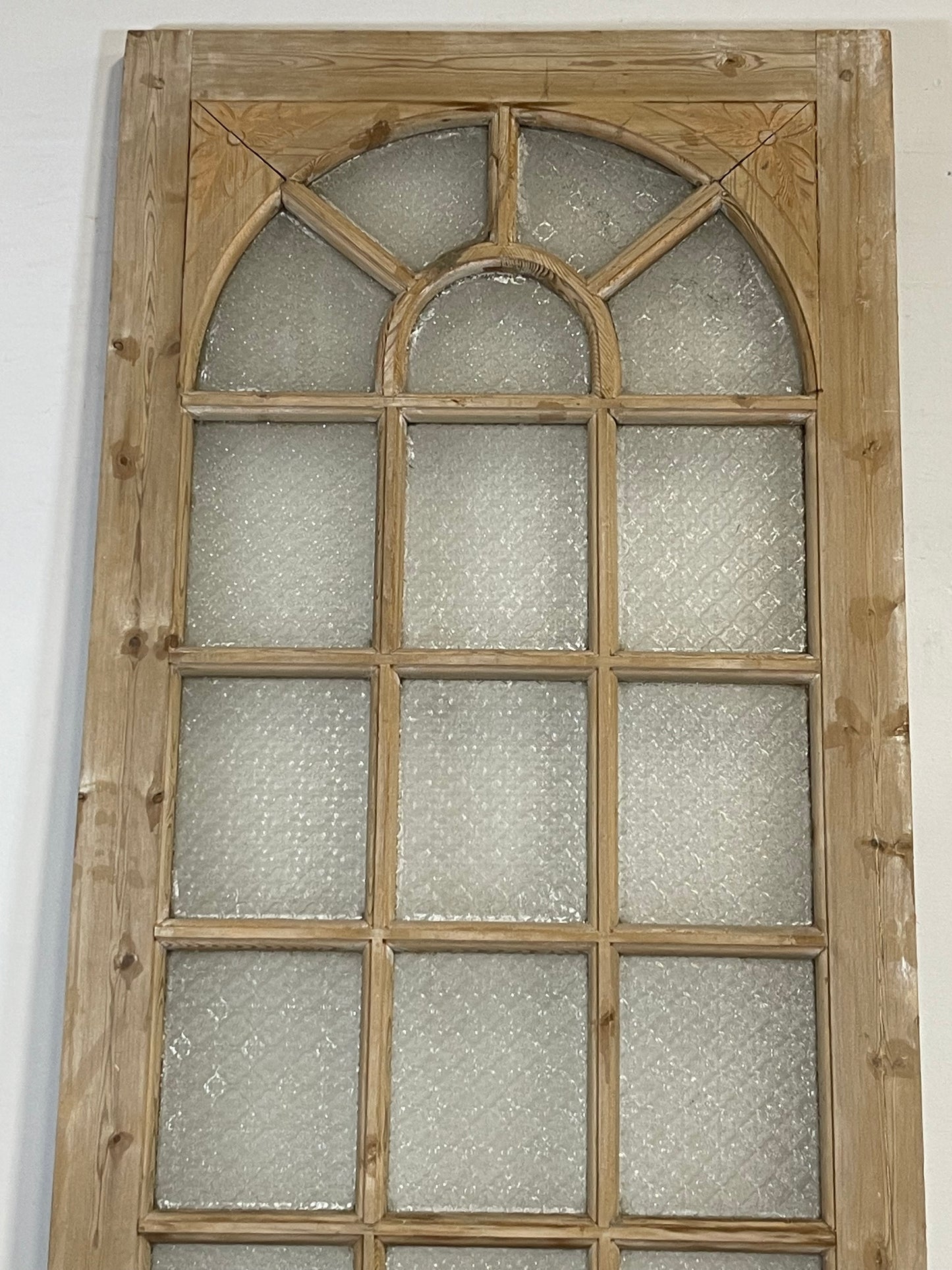 Antique French Panel Door with Glass  (100.25x32.25) L214