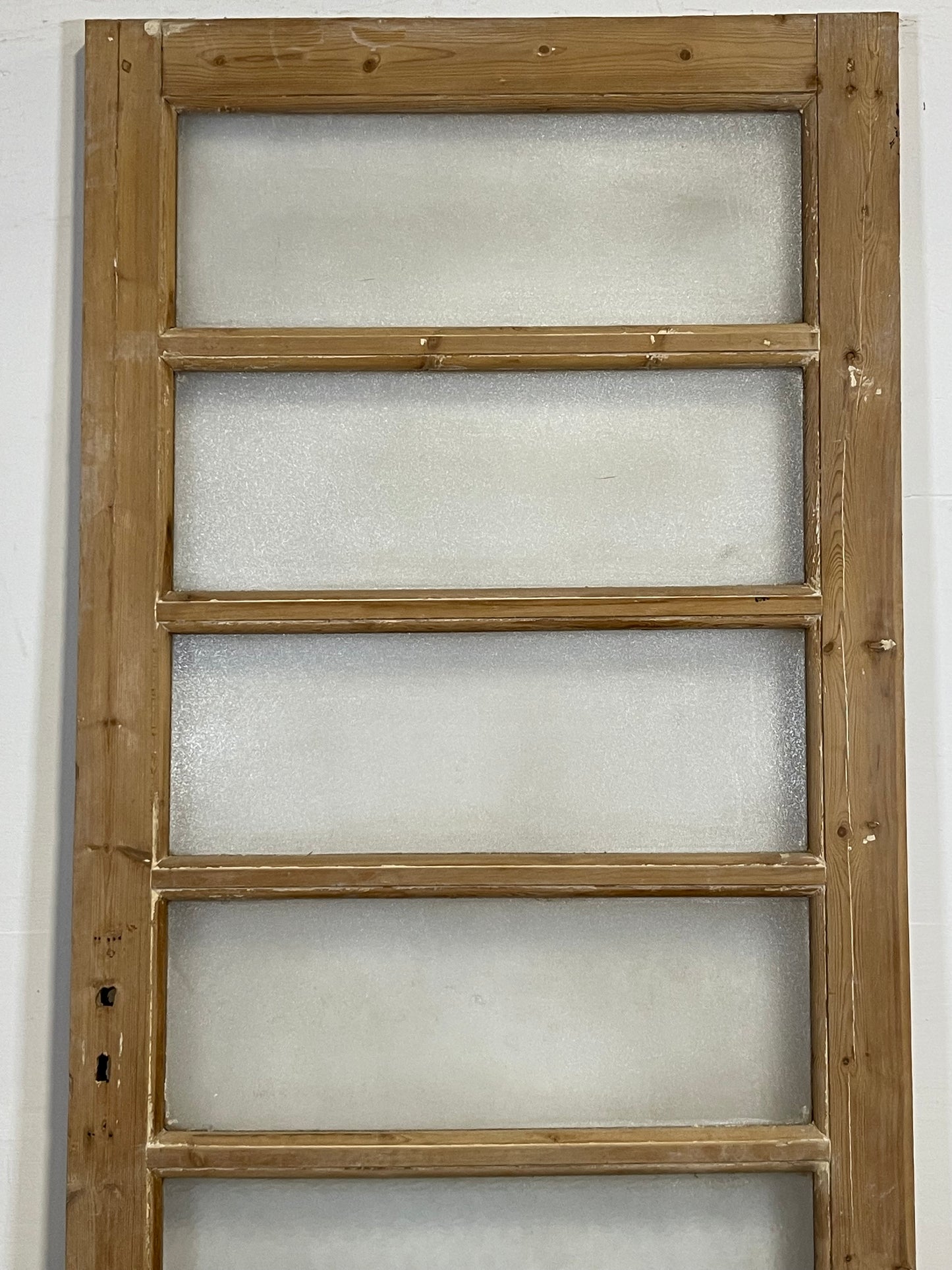 Antique French Panel Door with Glass  (88.5x36) L304