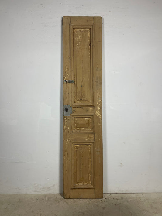 Antique French panel door (92.25x20.25) L382