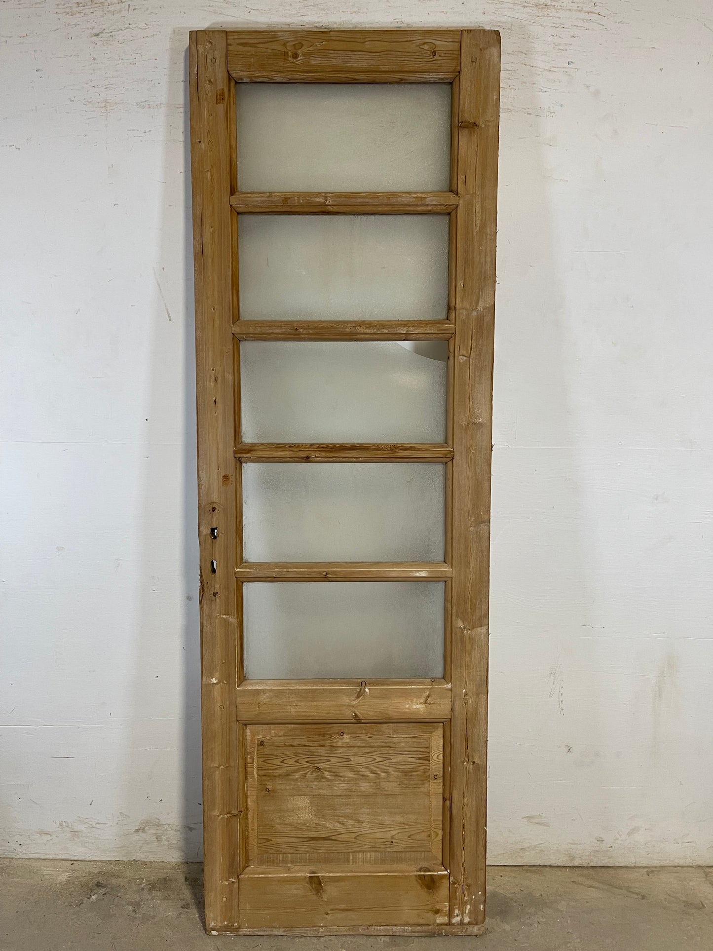 Copy of Antique French Panel Door with Glass  (86.25x28) L133