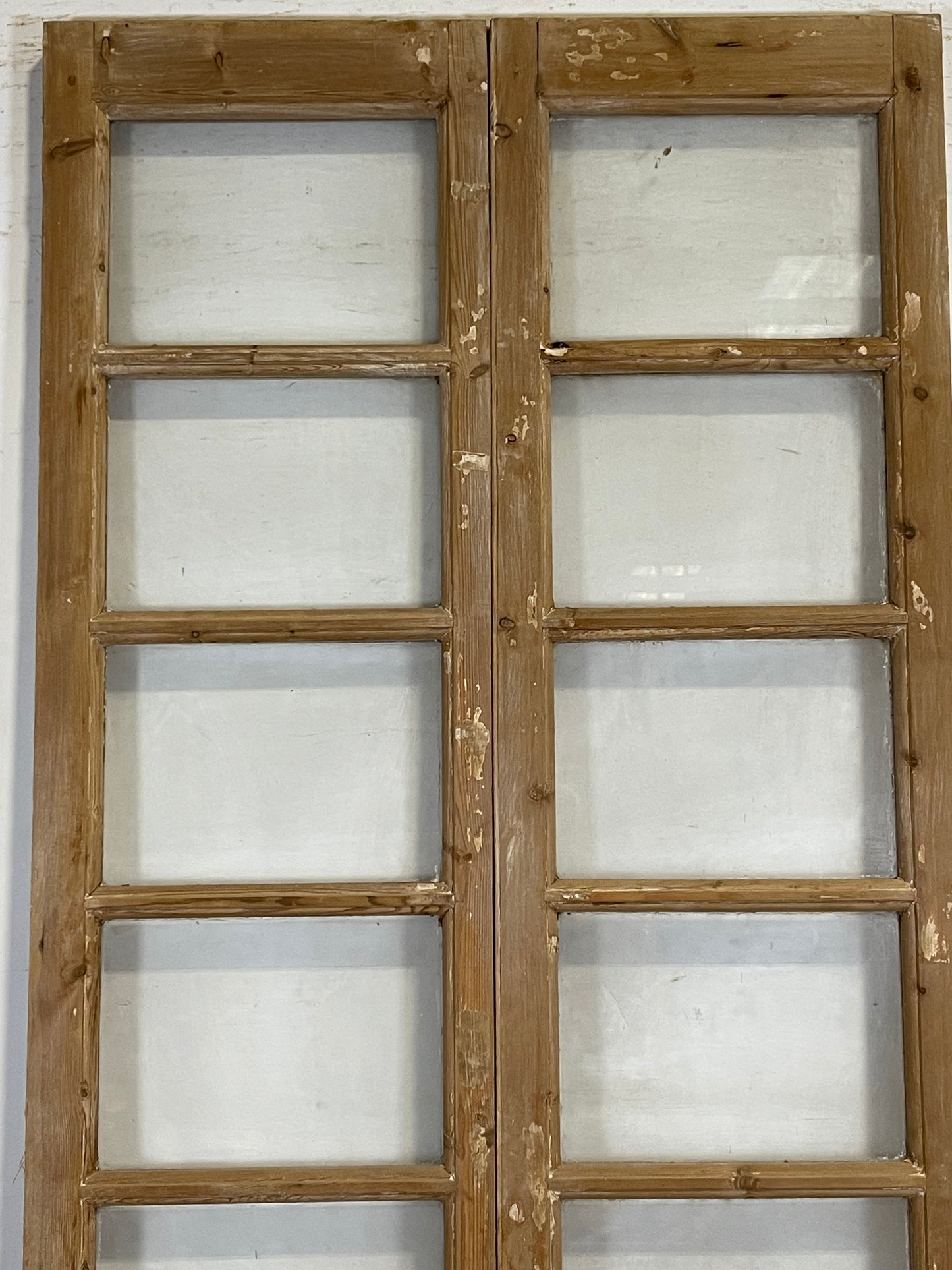 Antique French panel doors with glass (88.75x38.5) K332