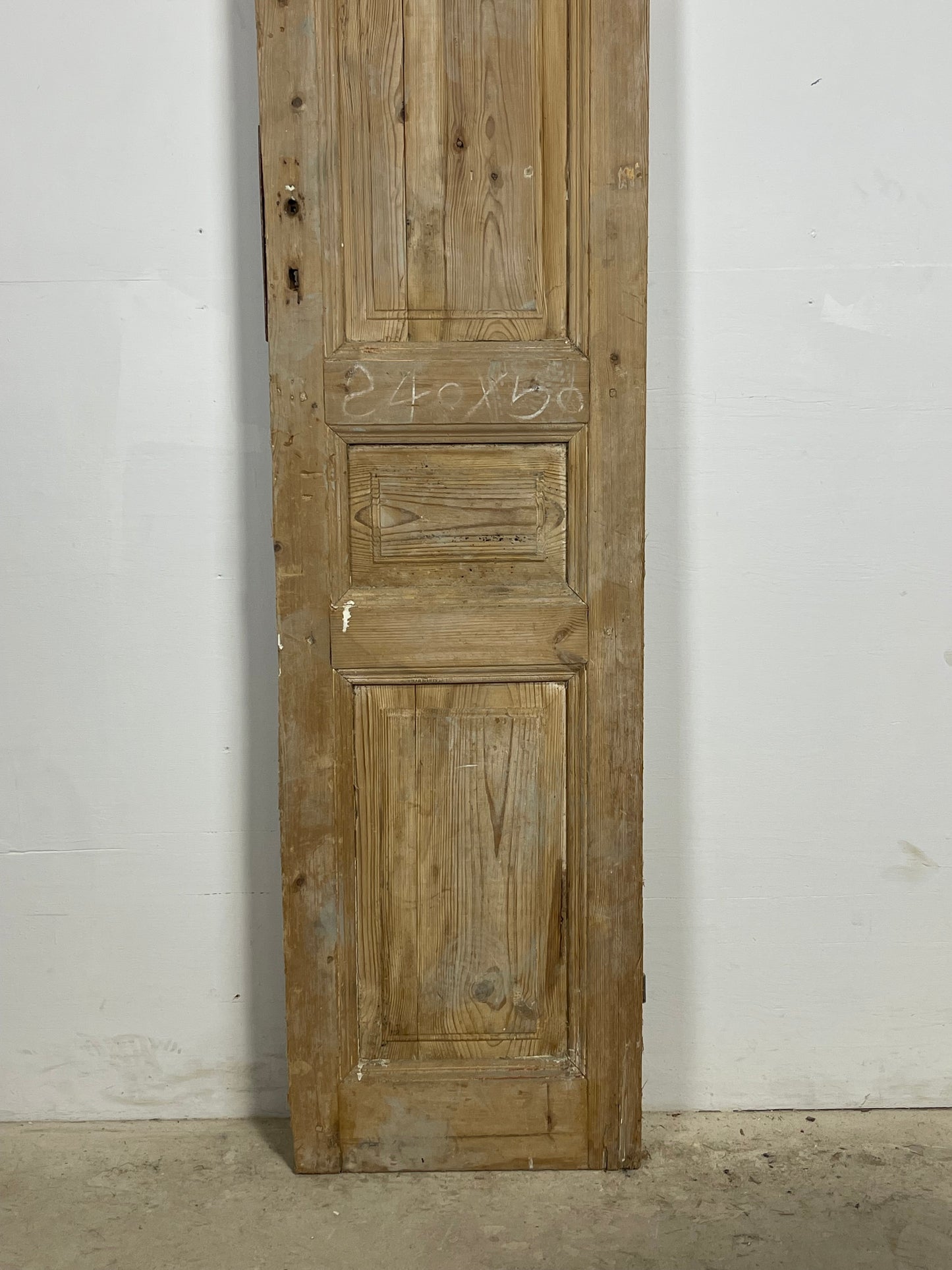 Antique French Panel Door with Glass  (95x19.25) L383