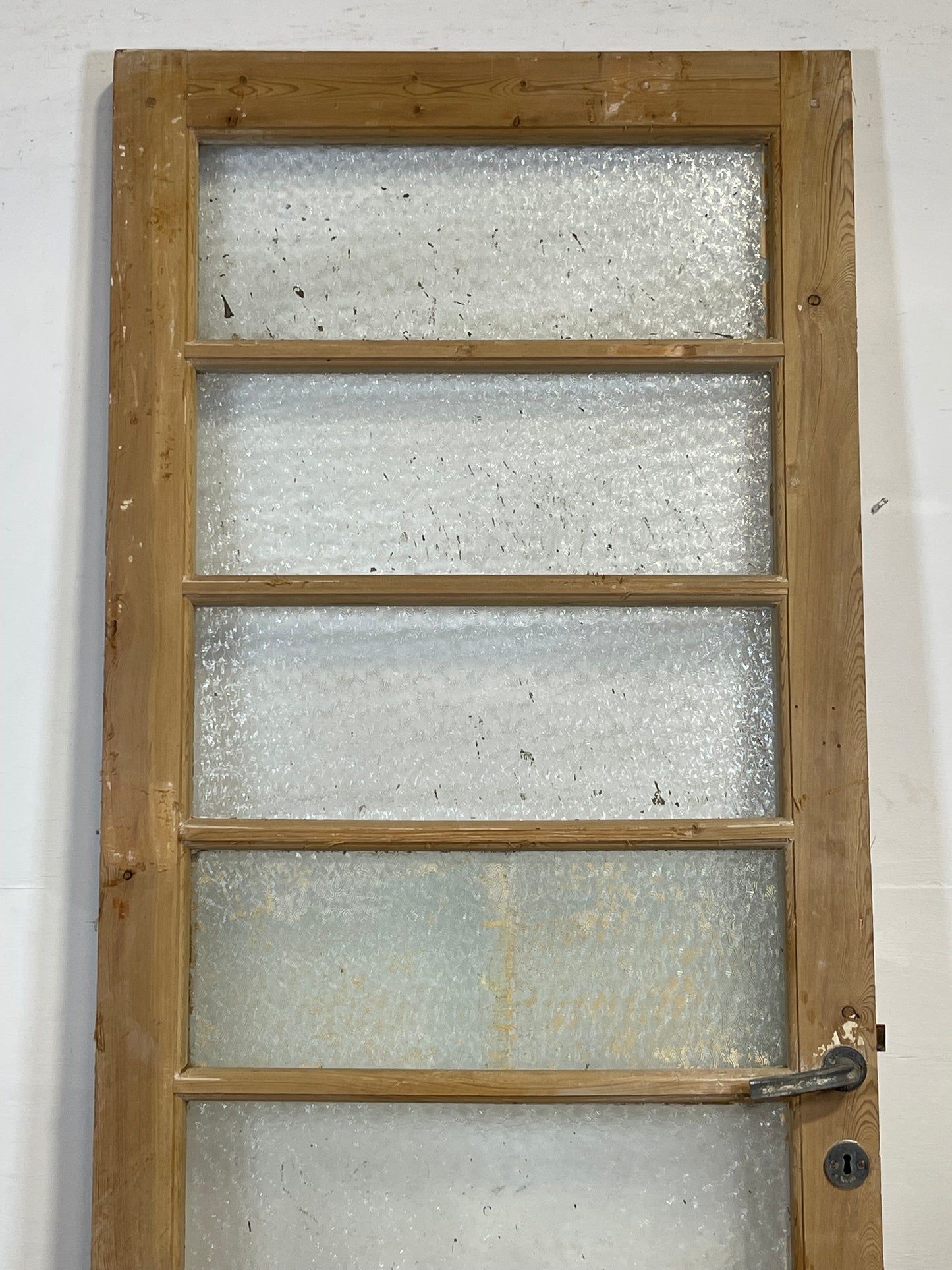 Antique French Panel Door with Glass  (84.5x32) L359