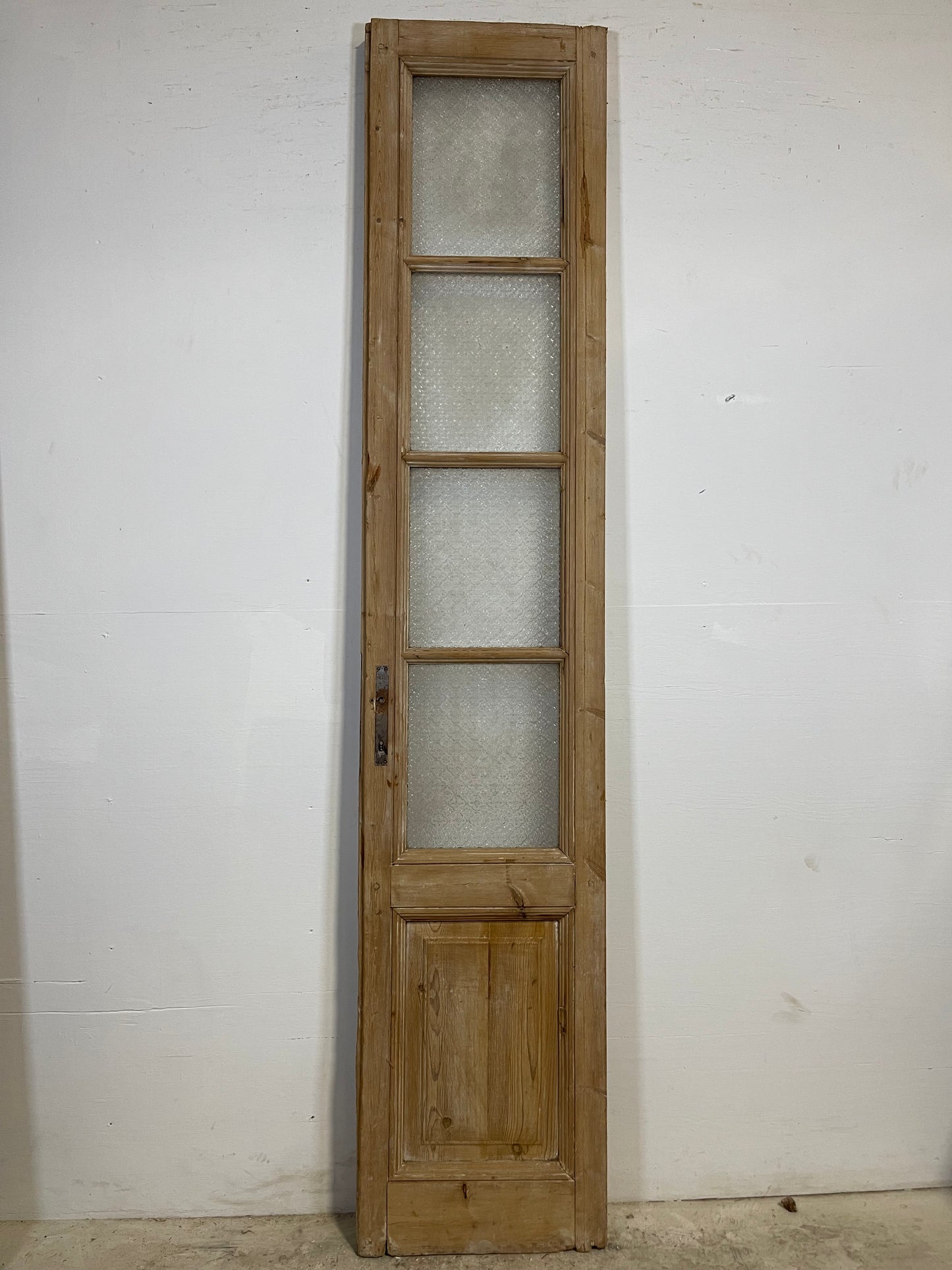 Antique French Panel Door with Glass  (93.5x18.75) L348