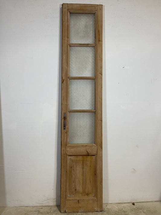 Antique French Panel Door with Glass  (93.5x18.75) L348