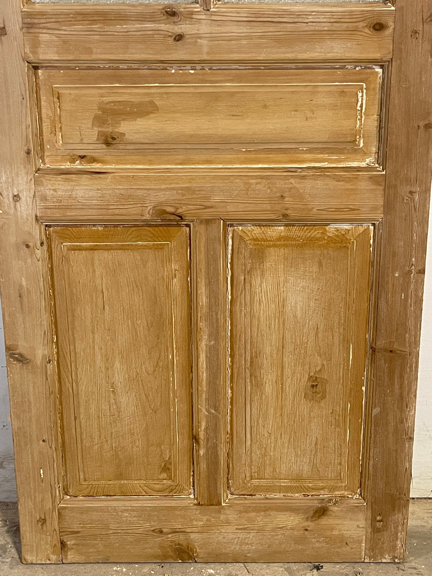 Antique French Panel Door with Glass  (87.5x31.75) L122