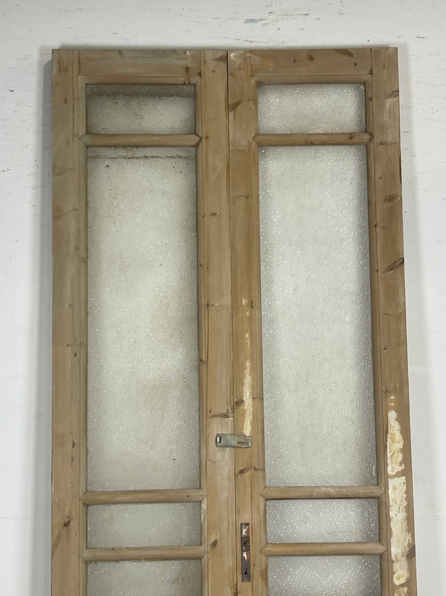 Antique  French Panel Doors with glass (101.75x40)   M106