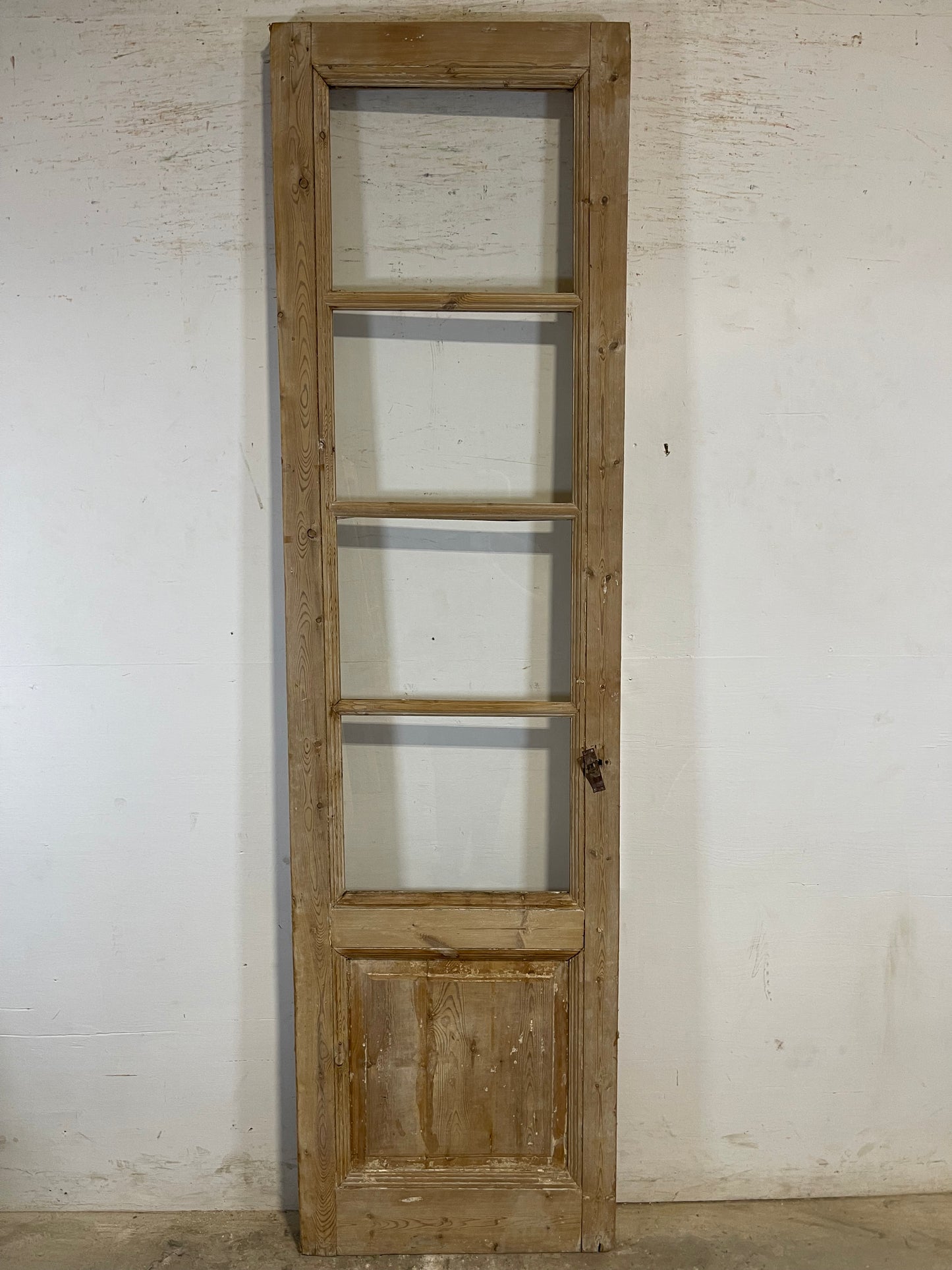 Antique French Panel Door with Glass  (94.25x25.75) L146s