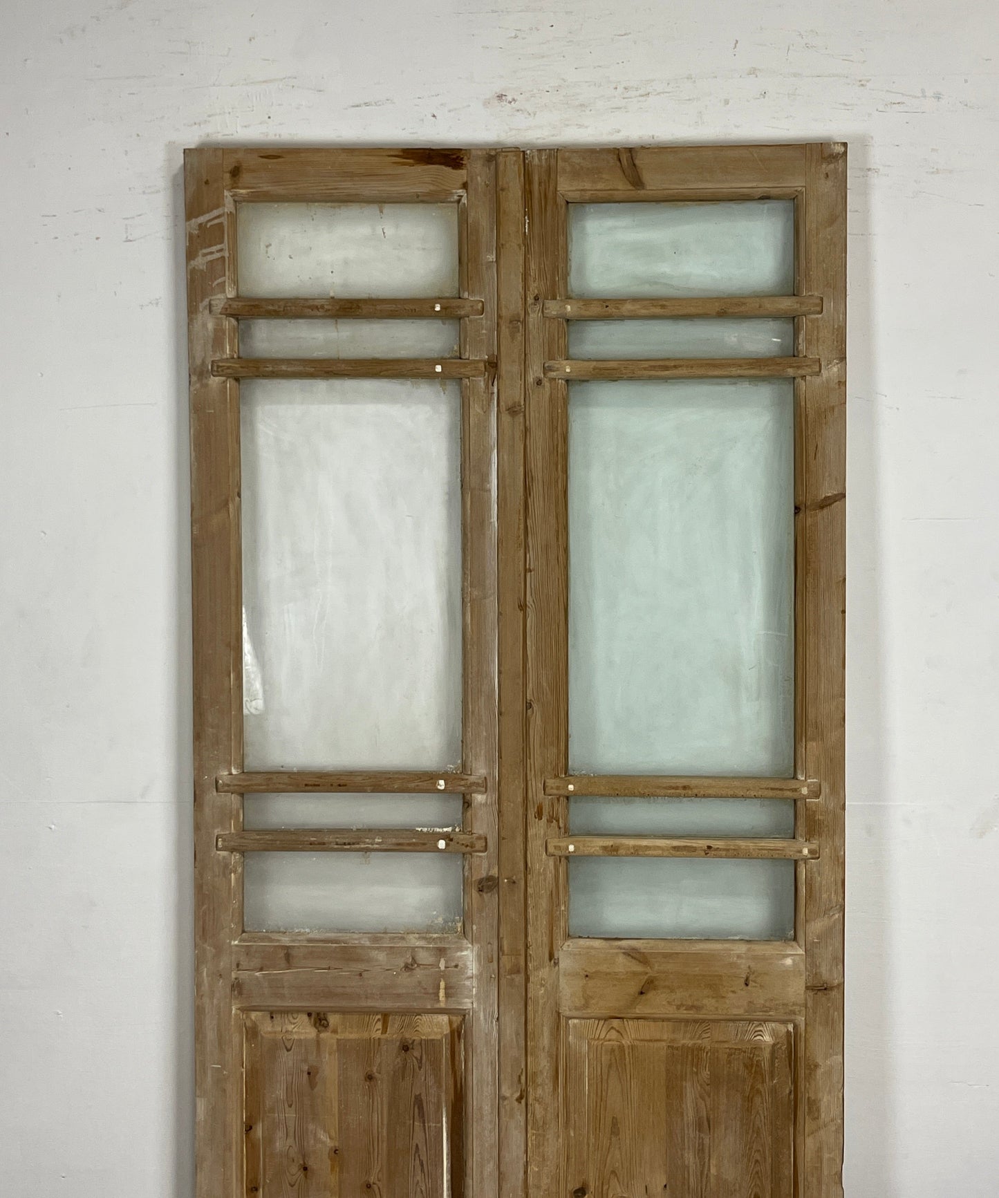 Antique French Panel Doors with Glass   (91.5 x 42.75)   N045