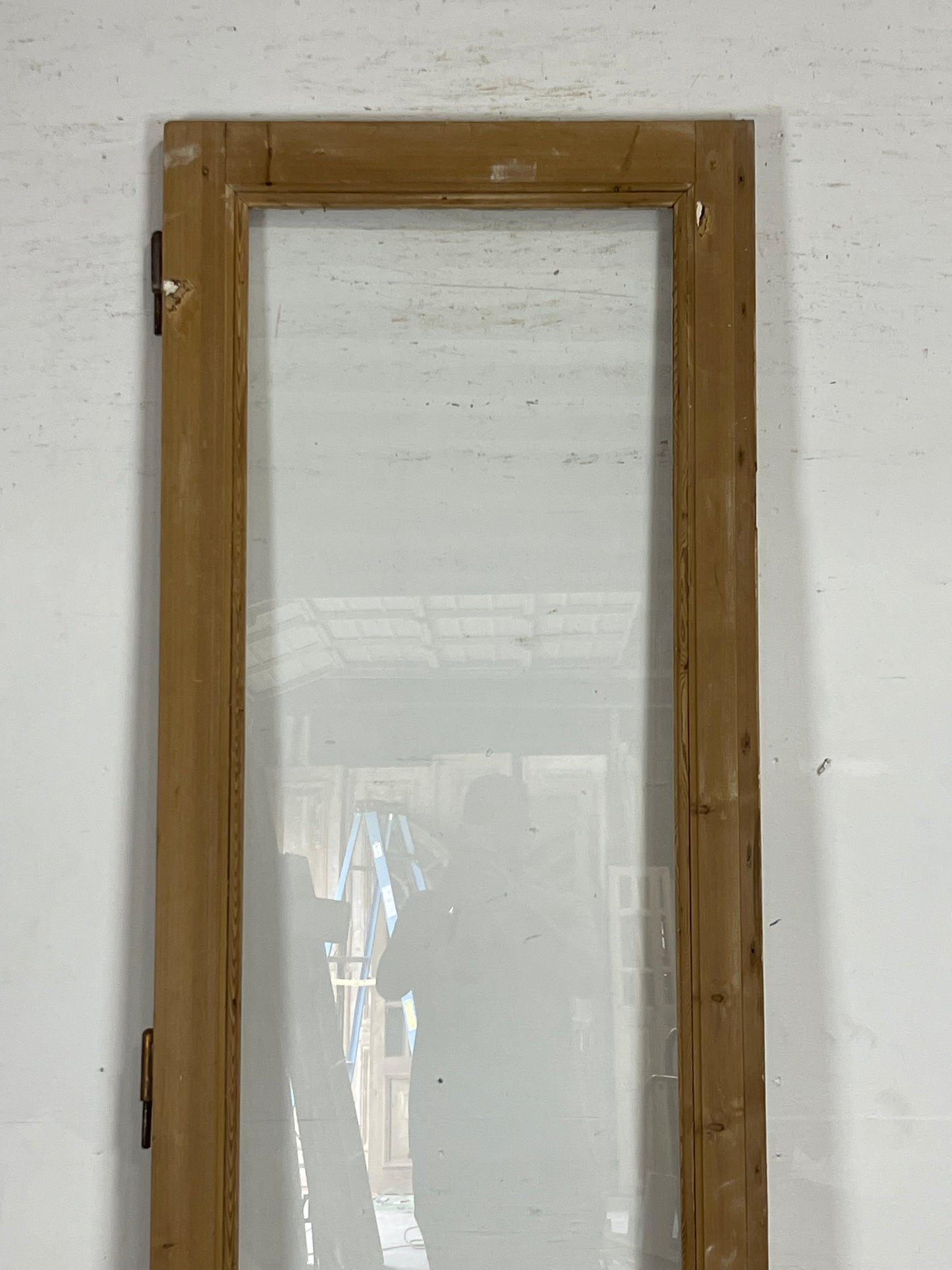 Antique  French Panel Door with glass (95.25 x 27.75)   M101