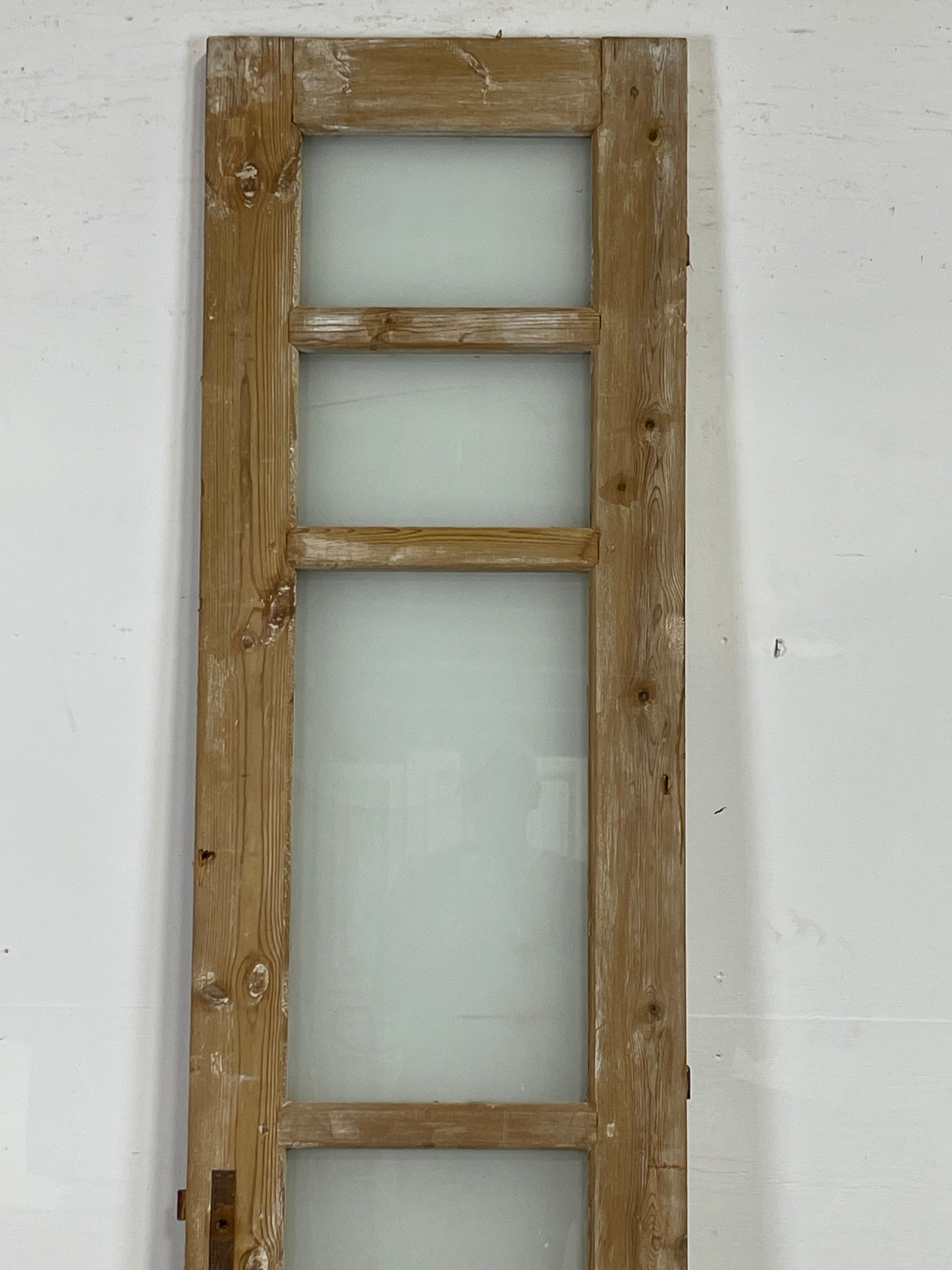 Antique French Panel Door with Glass  (91.75x21.5) L391