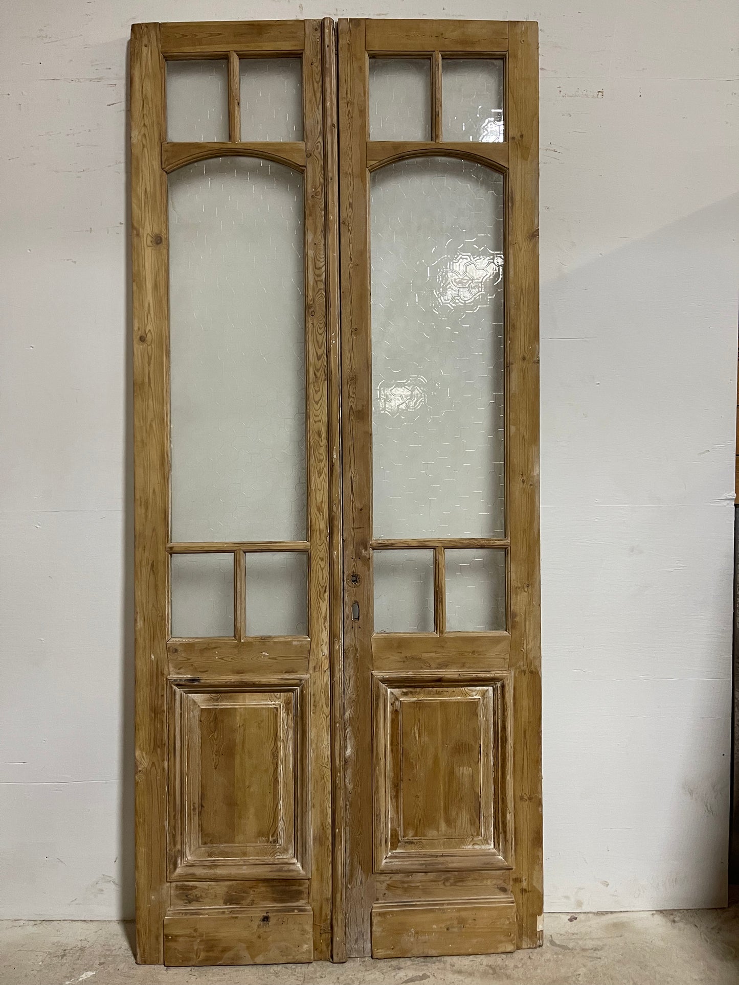 Antique French Panel Doors with Glass (101x44) J309