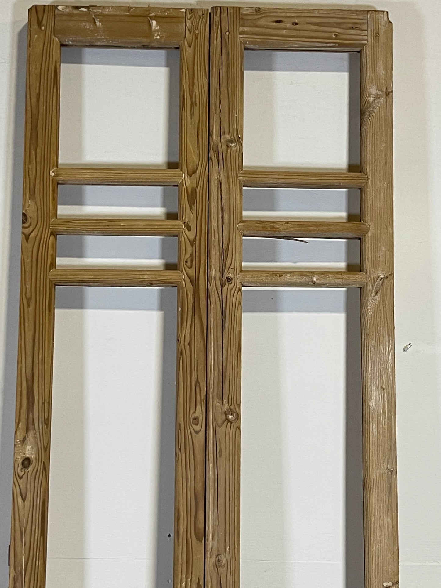 Antique French panel doors with glass (98.75x40.25) L199