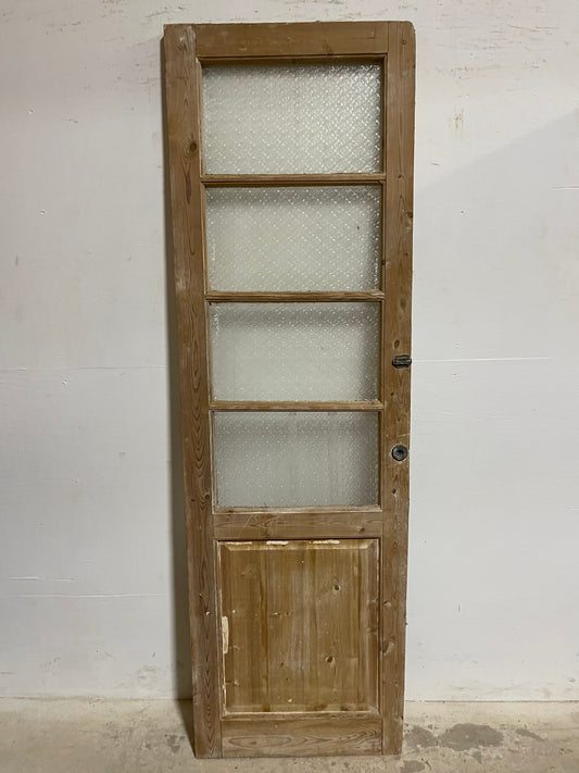 Copy of Antique French Panel Door with Glass  (84.25x26.25) J908