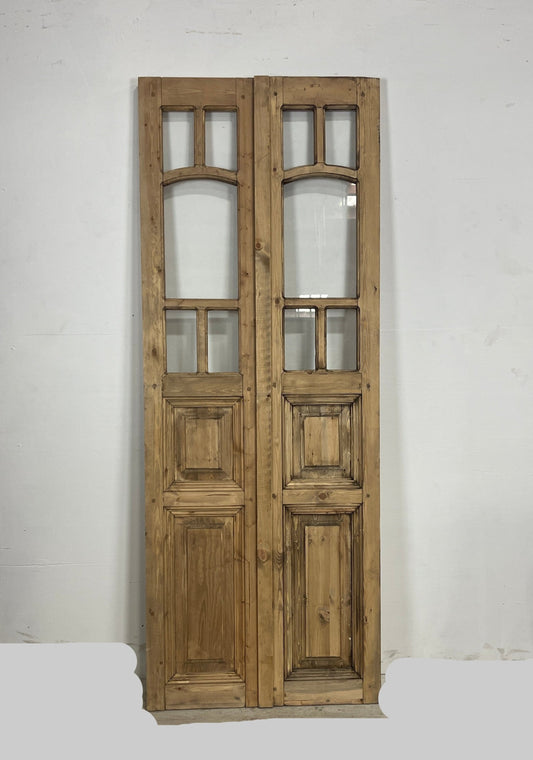 French Panel door with glass  (79.75 x 30) N019