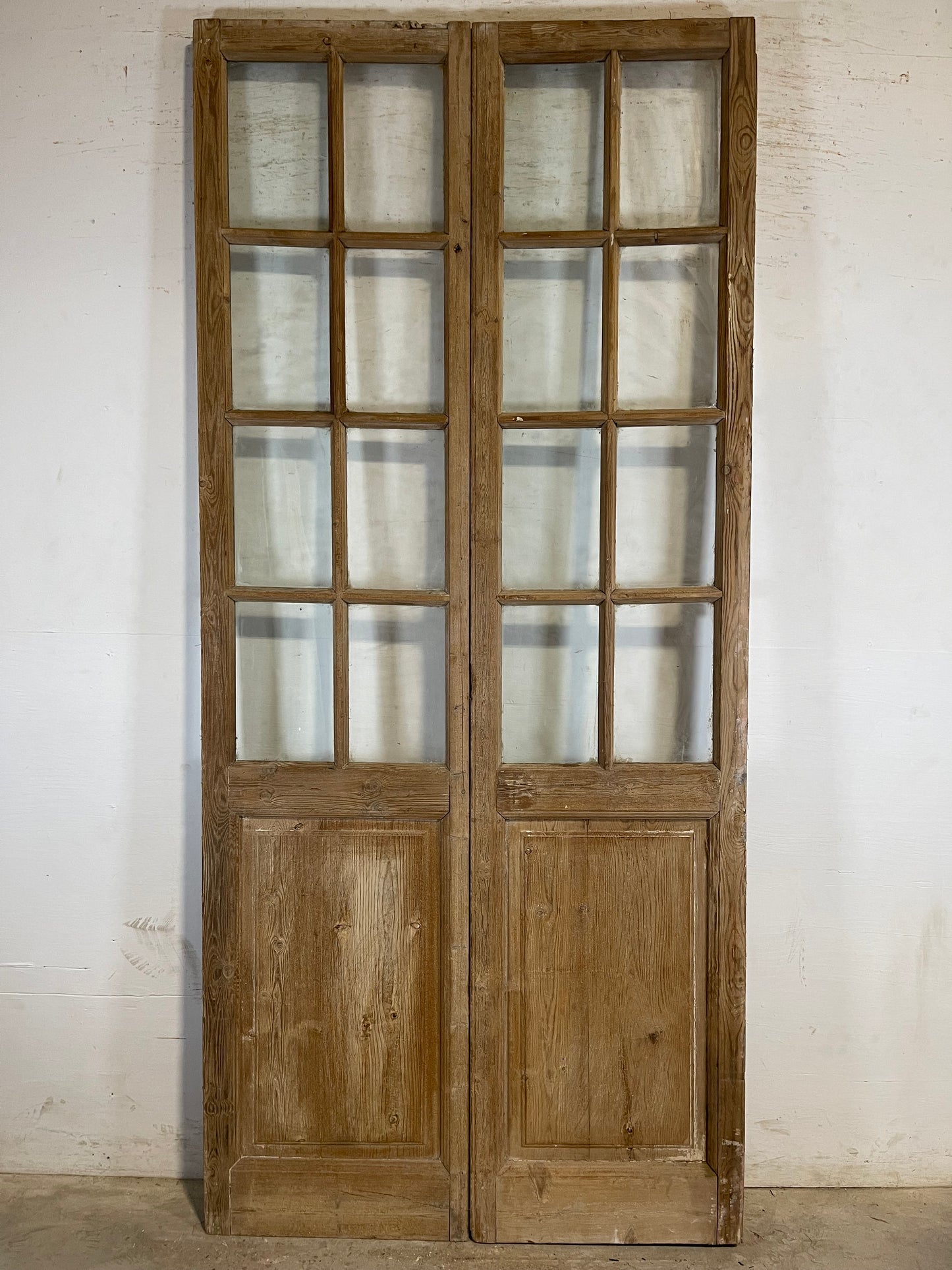 Antique French panel doors with glass (96.5x43.5) L168